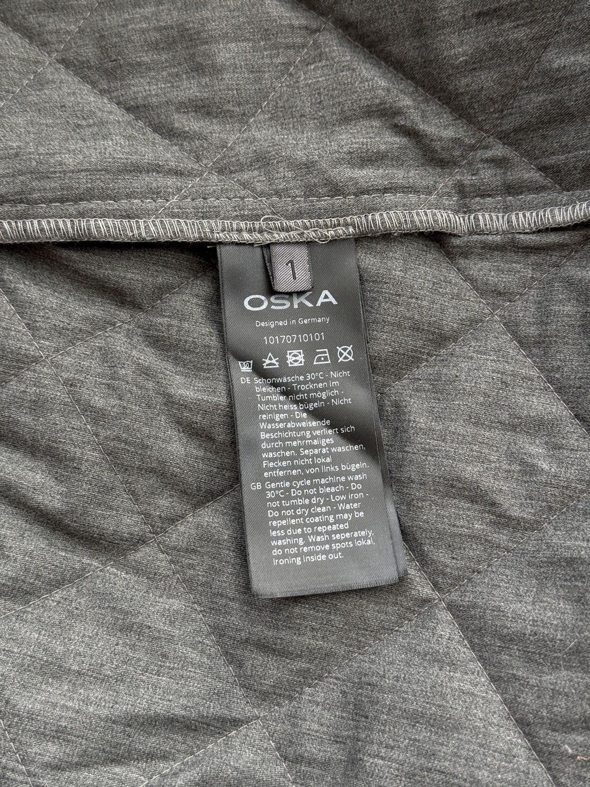 Vintage Vintage Oska Grey Wool Luxury Double Zip Quilted Jacket Size S / US 4 / IT 40 - 12 Thumbnail
