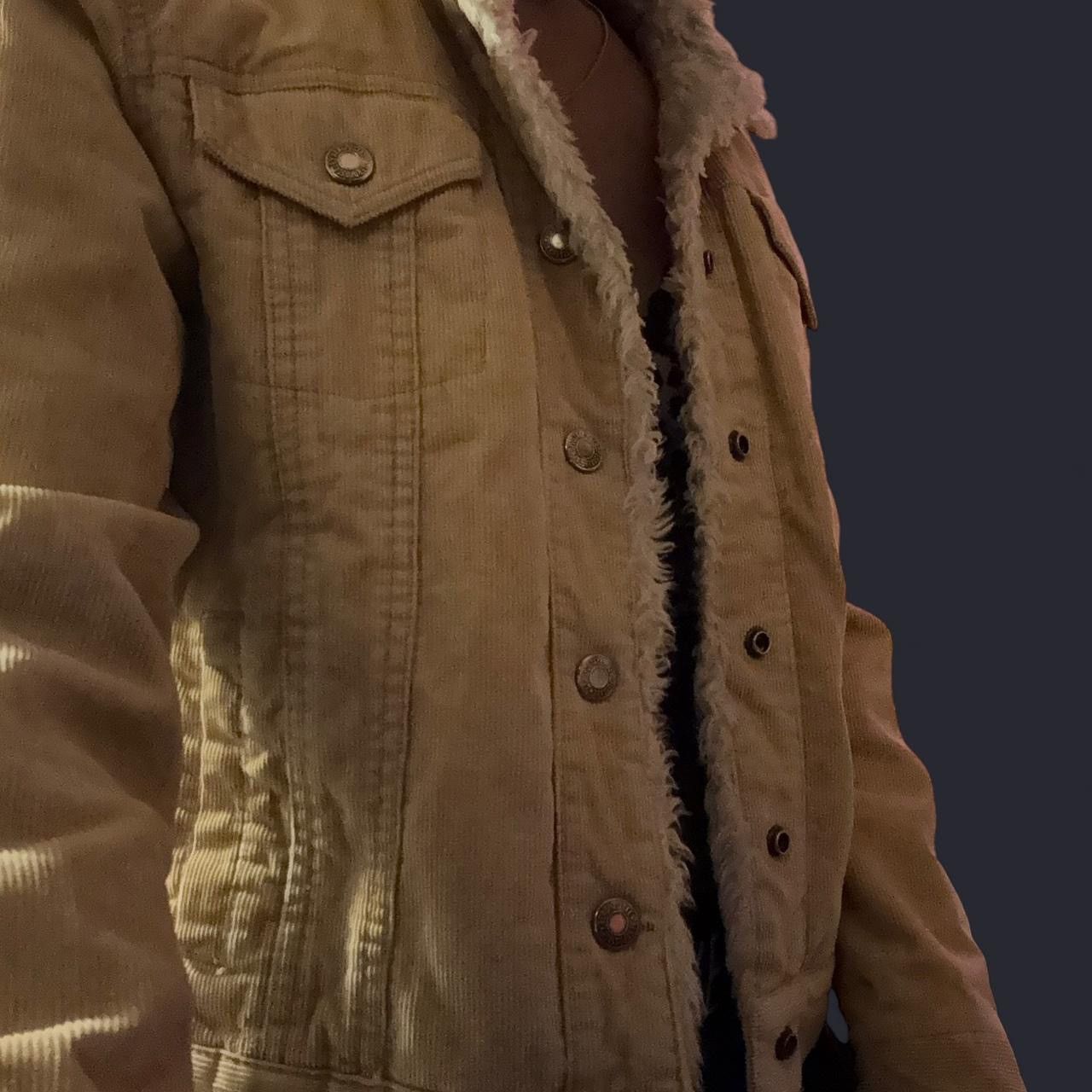 Aeropostale Aeropostale Tan Corduroy Jacket/Coat Size S / US 4 / IT 40 - 1 Thumbnail