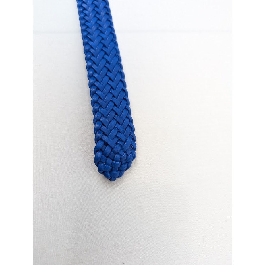 Bottega Veneta o1rshd1 Size: 105 / Nappa Woven Chevron Belt in Blue Size 40 - 11 Thumbnail