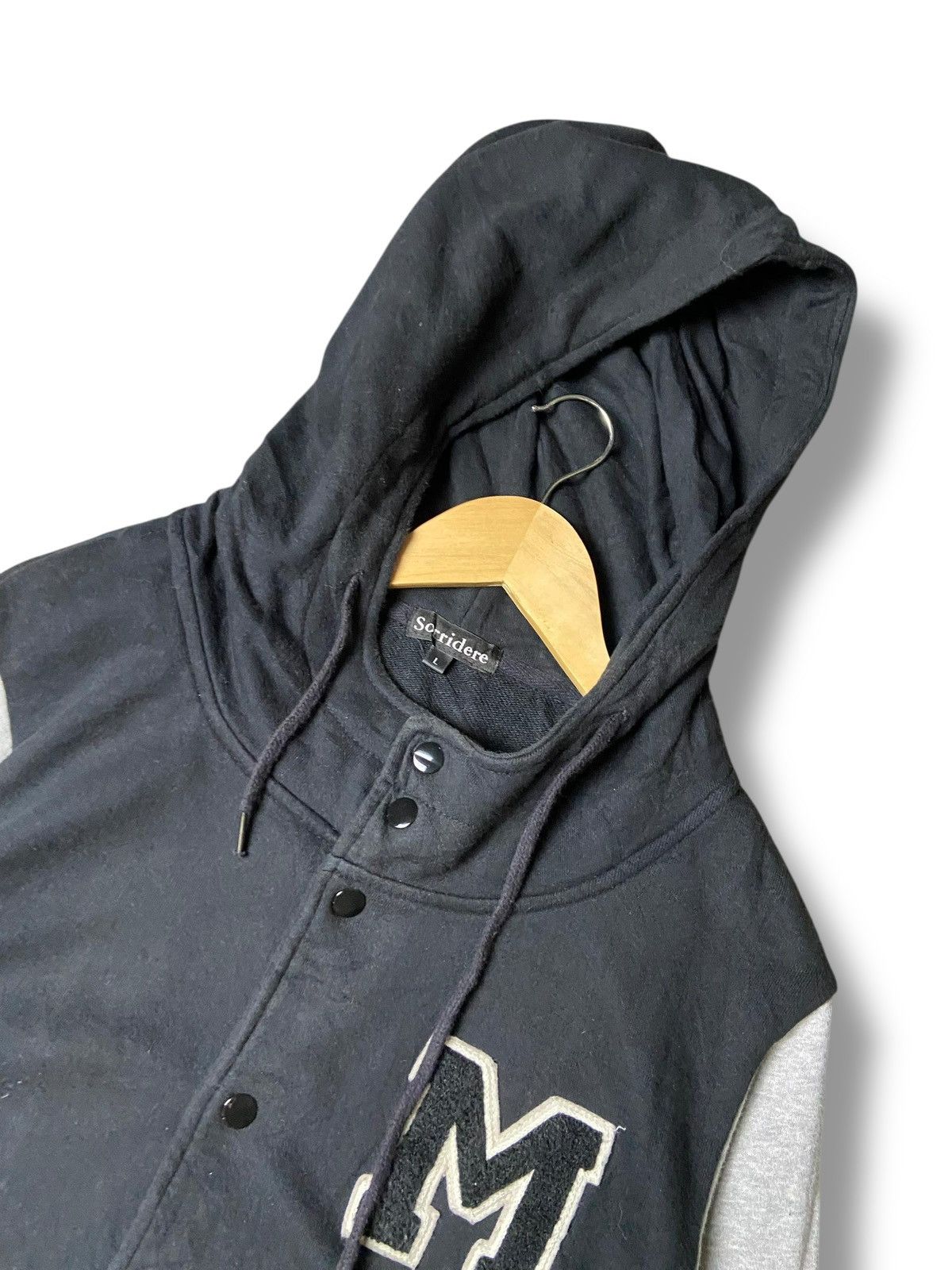 Japanese Brand Sorridere Varsity Jacket with Hood (169) Size US L / EU 52-54 / 3 - 3 Thumbnail
