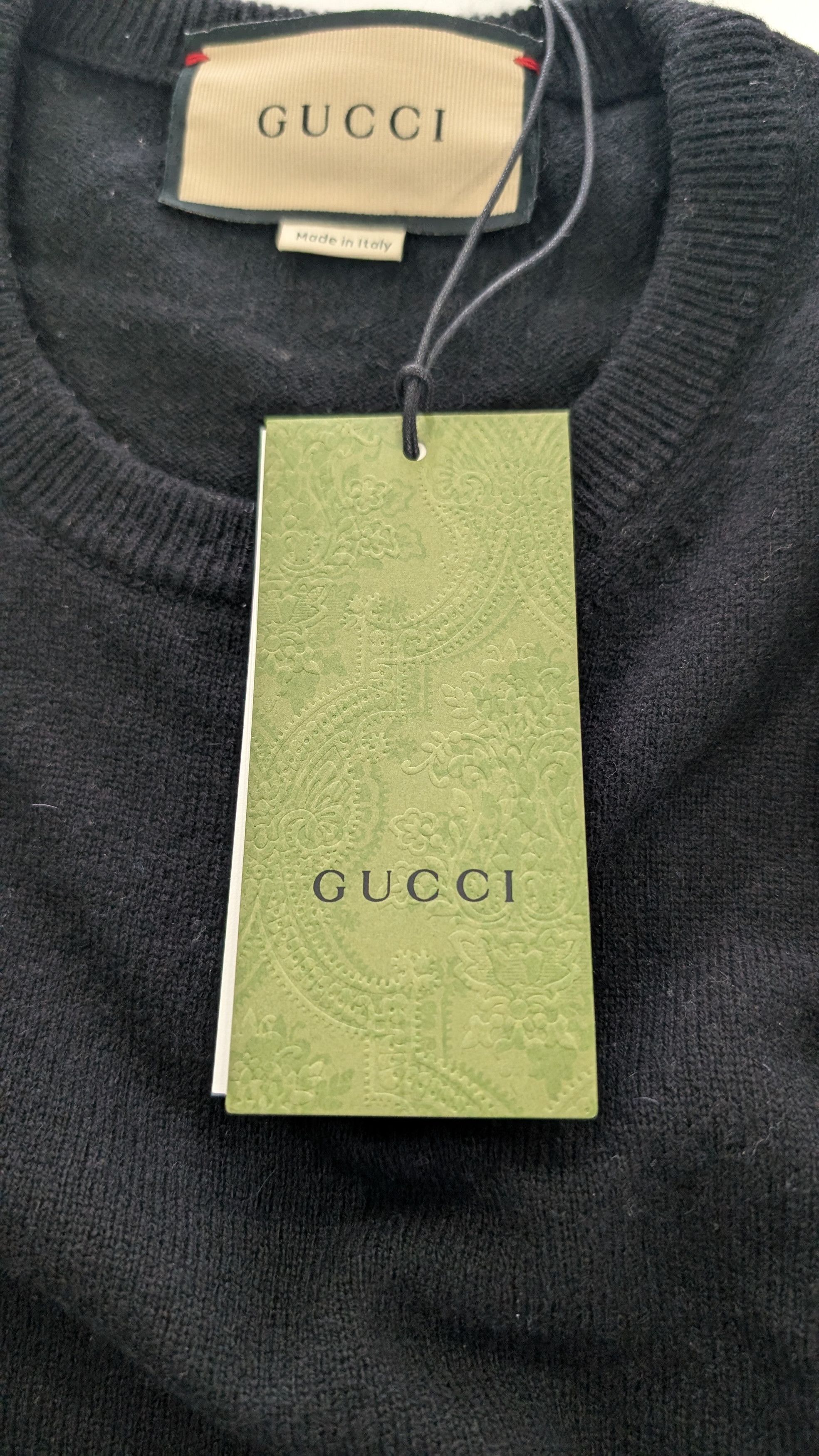 Gucci Gucci Logo Sleeve Patch Cashmere Sweater - Black - Size S Size US S / EU 44-46 / 1 - 20 Thumbnail
