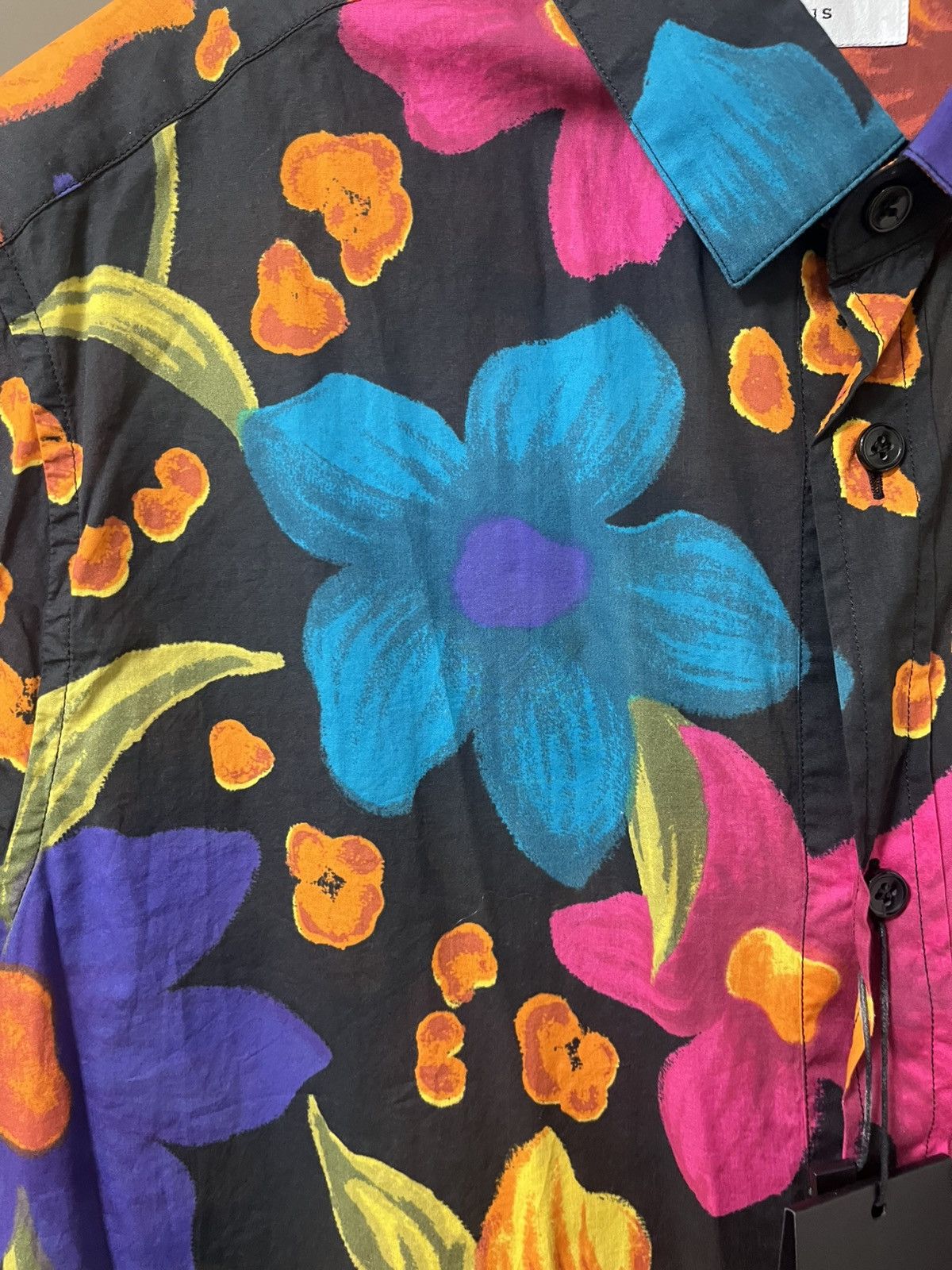 Saint Laurent Paris Saint Laurent Floral Shirt Sz 39/15.5 Size US M / EU 48-50 / 2 - 4 Thumbnail