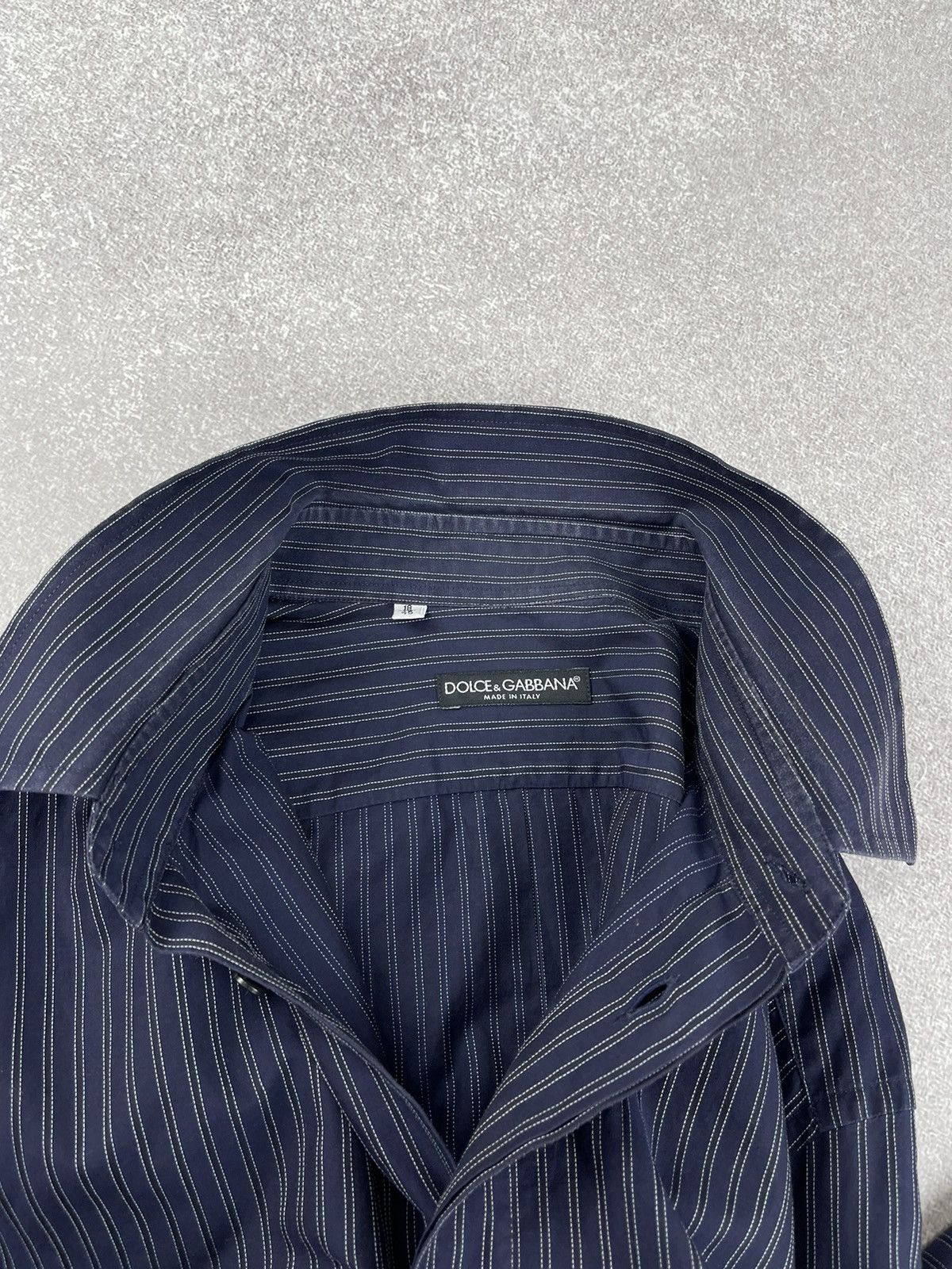 Dolce & Gabbana Dolce & Gabbana Striped Long Sleeve Shirt Size 18/45 Size US XL / EU 56 / 4 - 10 Thumbnail
