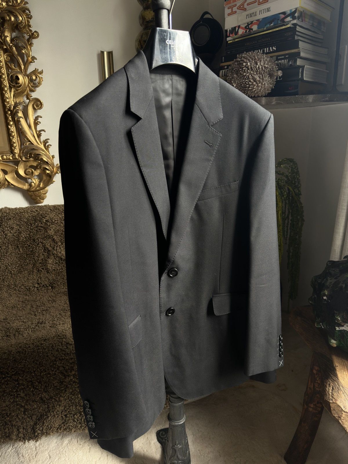 Celine Celine Hedi slimane gabardine blazer Size 50R - 2 Thumbnail
