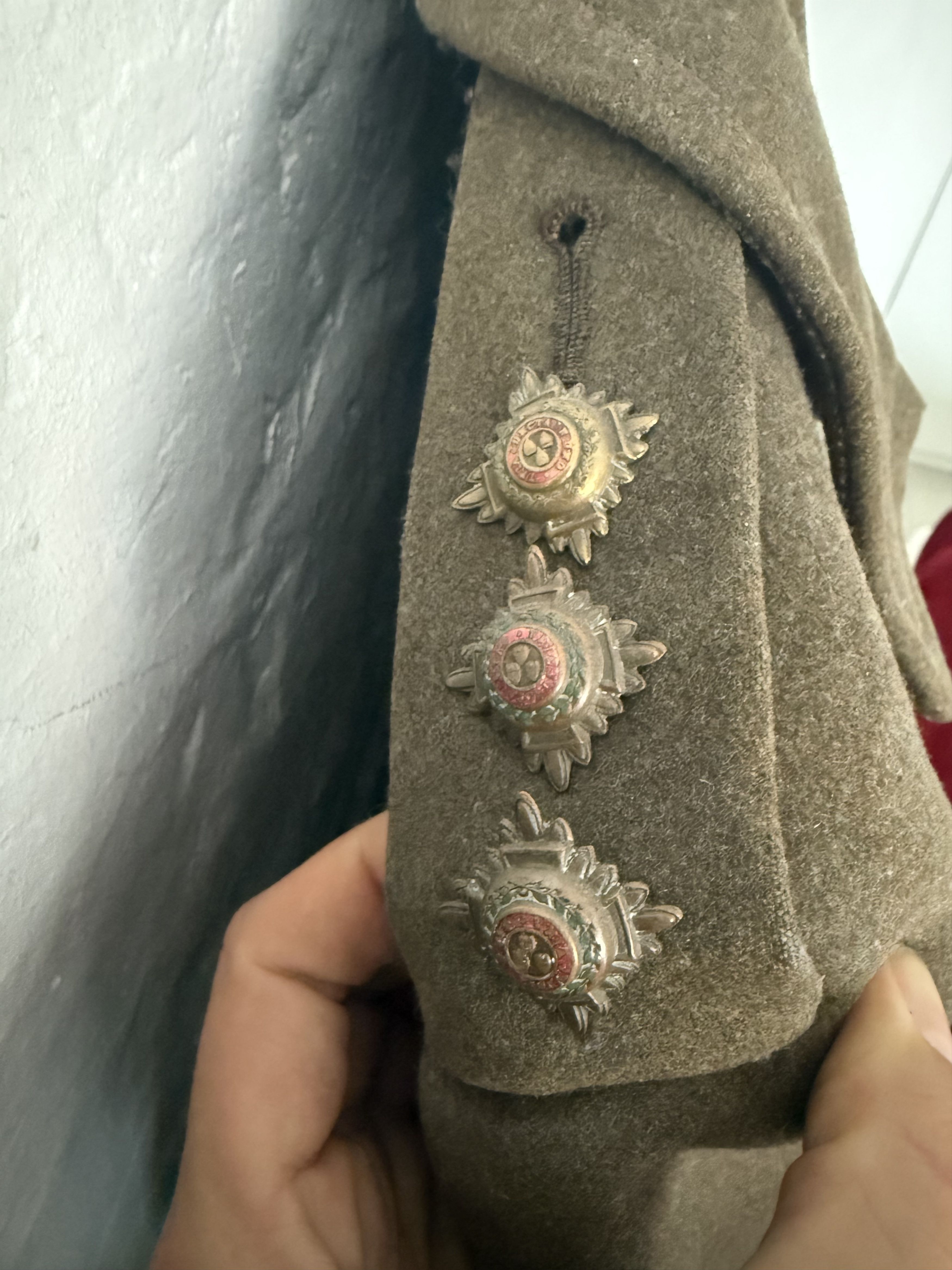 Vintage Antique British Military Archive Greatcoat WW1 Era Size US XXL / EU 58 / 5 - 3 Thumbnail