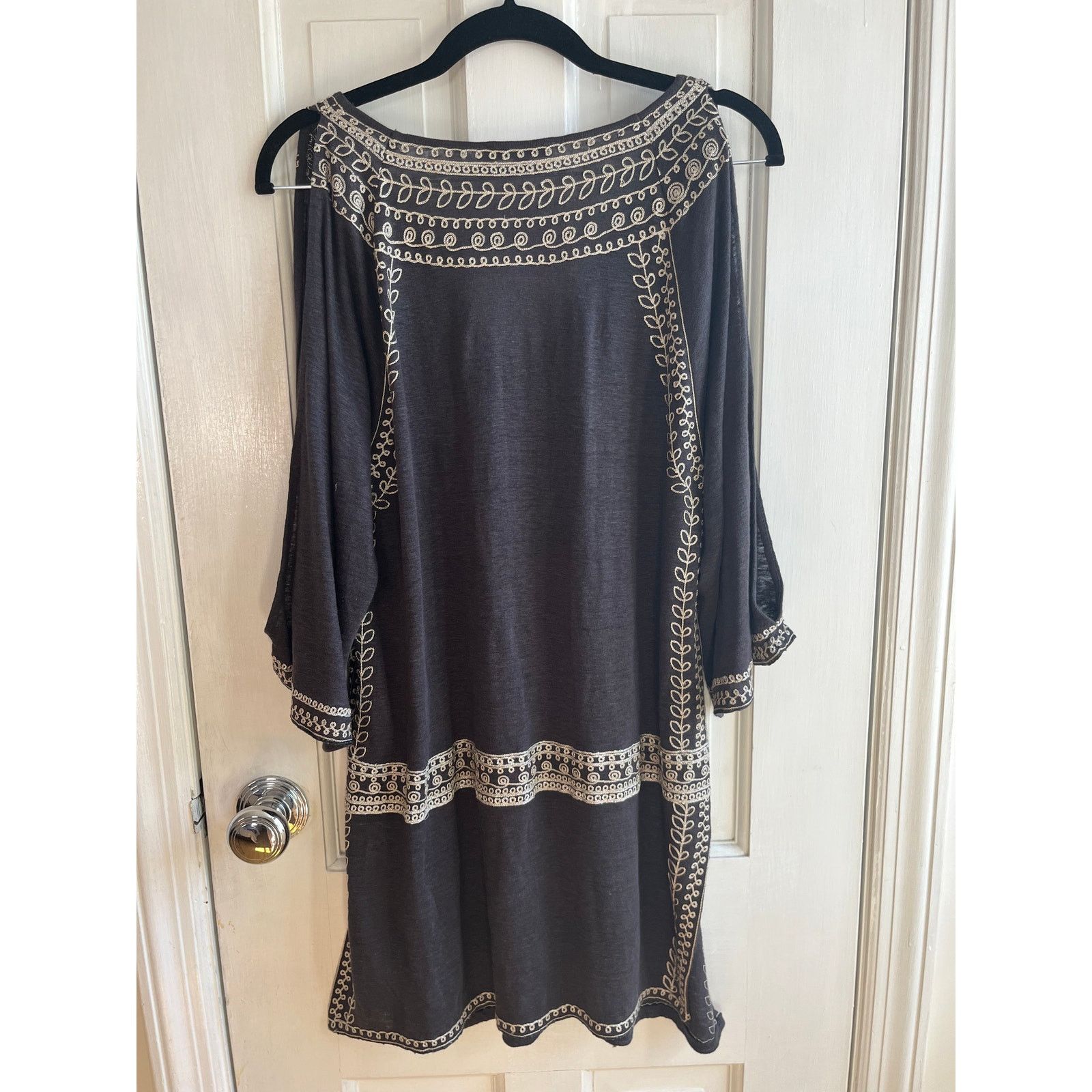 Calypso St Barth Calypso St. Barth Linen Grey Tunic Dress - Med - Boho Resort Size M / US 6-8 / IT 42-44 - 5 Thumbnail