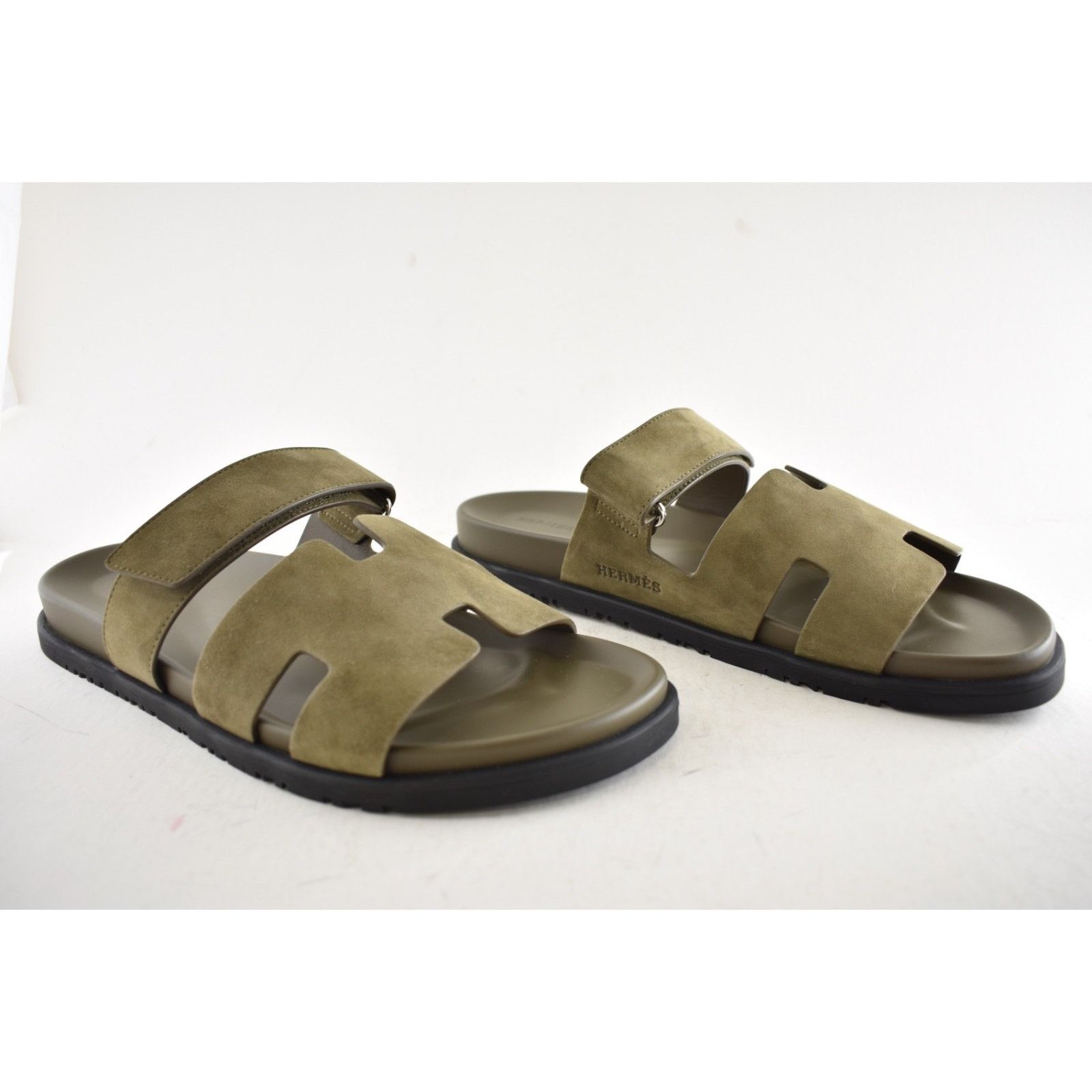 Hermes Hermes Chypre Sandal Mens Vert Toundra Suede Flat 46 13 Size US 13 / EU 46 - 4 Thumbnail