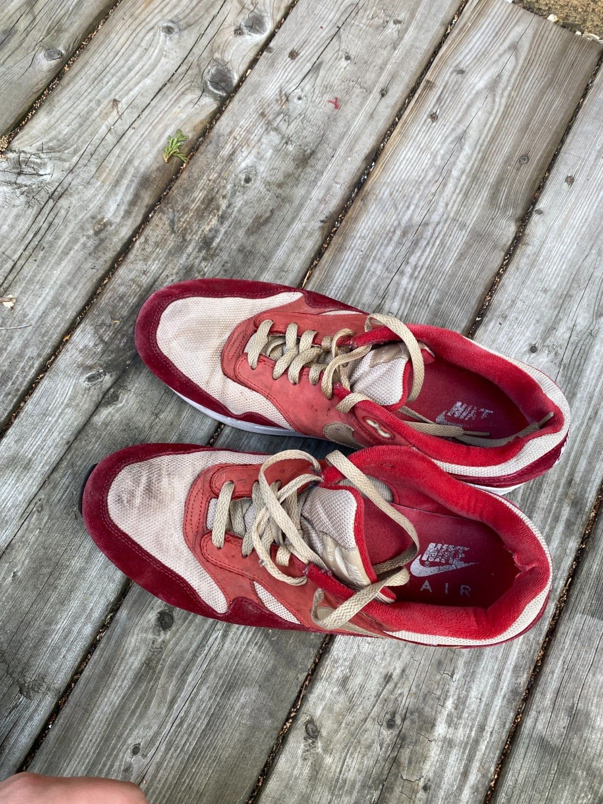 Nike Nike Air Max 1 'Red' Curry - Red/Mushroom-Rush Red - 908366 Size US 12 / EU 45 - 5 Thumbnail