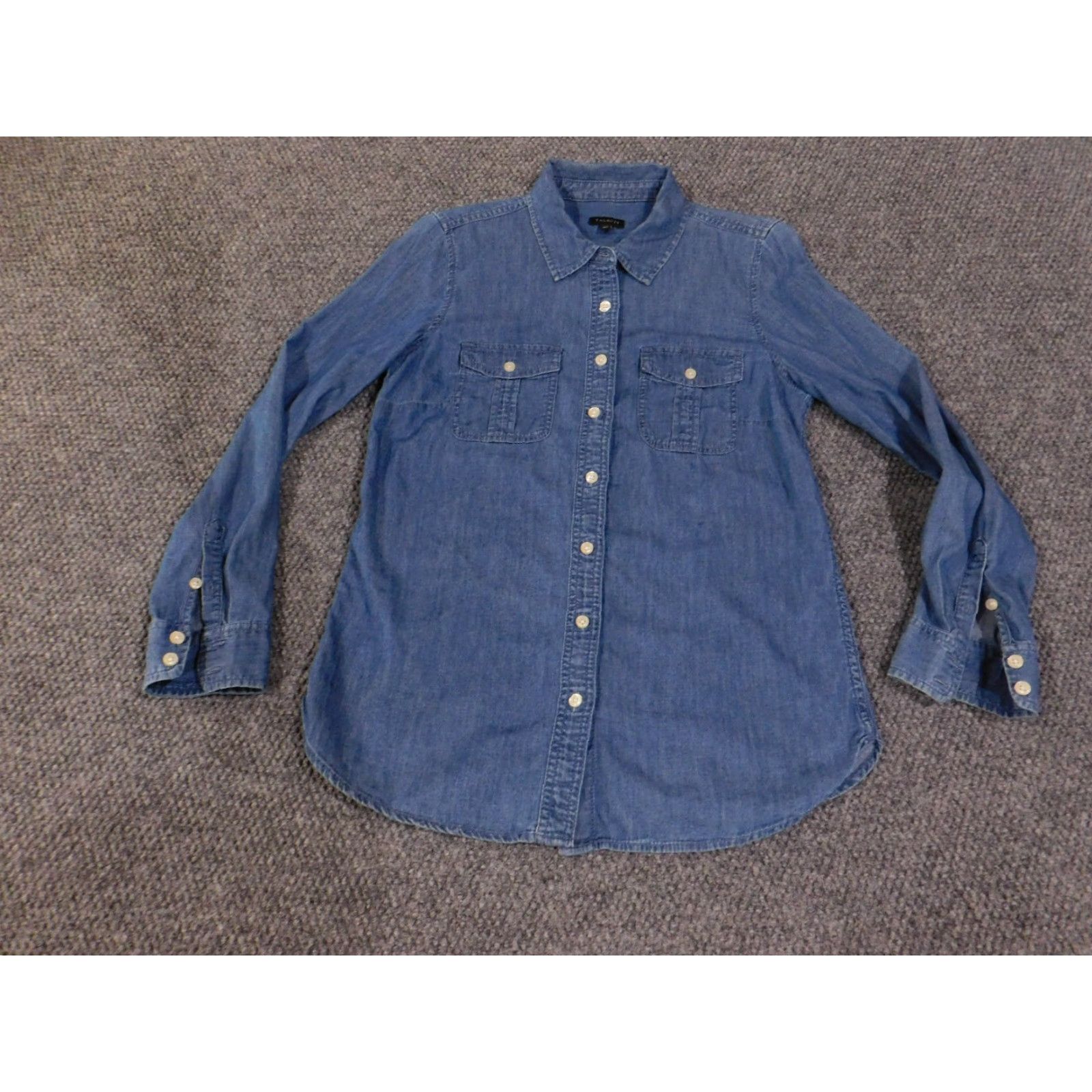 Talbots Talbots Denim Shirt Womens XS Blue Button-Up Long Sleeve Pockets Casual Shirt Regular Fit Size XS / US 0-2 / IT 36-38 - 2 Thumbnail