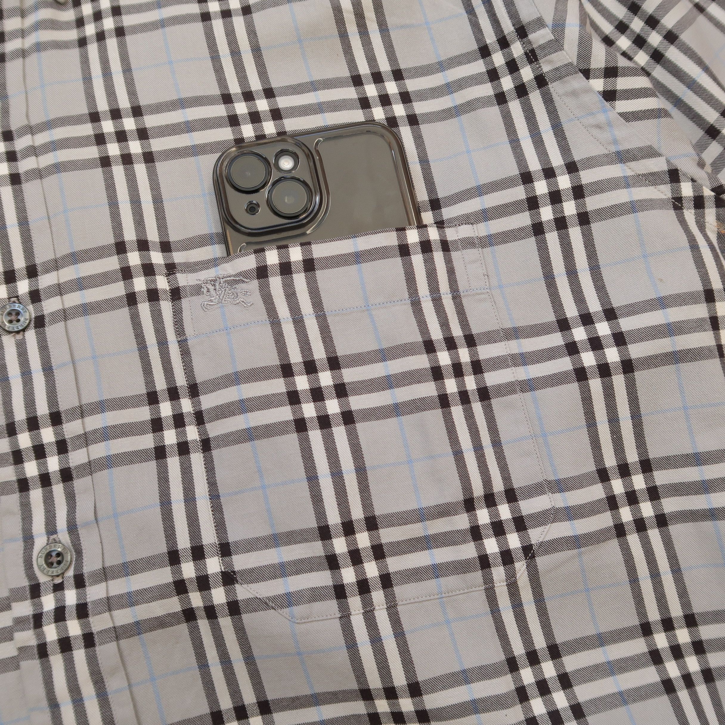 Burberry Burberry London Nova Check Gray Shirt Old Money Style Size US L / EU 52-54 / 3 - 7 Thumbnail
