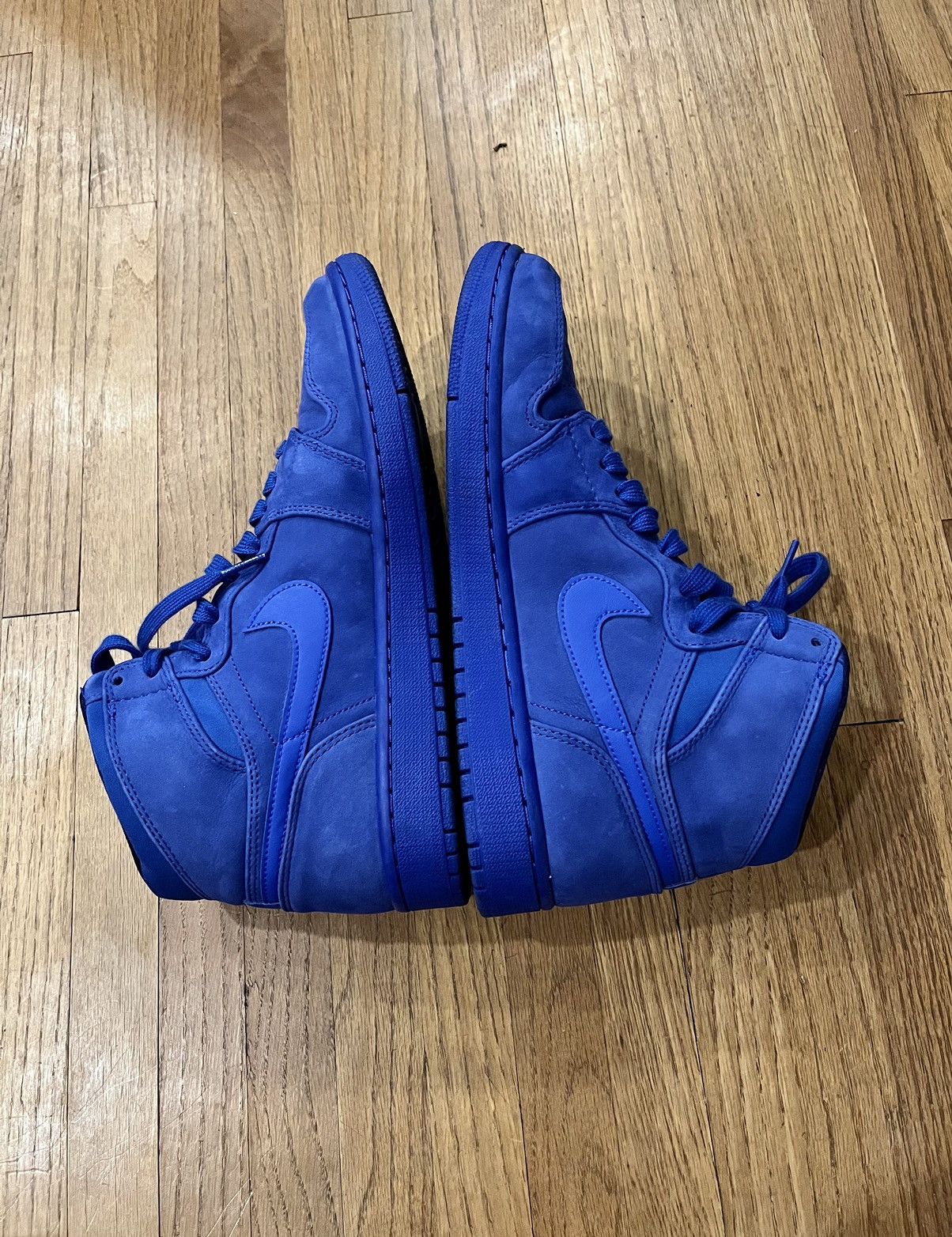 Nike Nike Jordan 1 Retro High Suede Blue Size US 10 / IT 40 - 6 Thumbnail