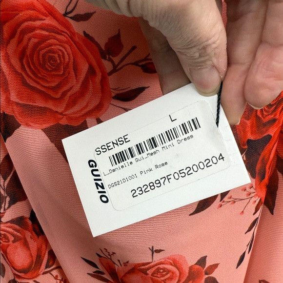Guizio GUIZIO Floral Mesh Bodycon Minidress Floral Lace Trim dress Size L / US 10 / IT 46 - 6 Thumbnail