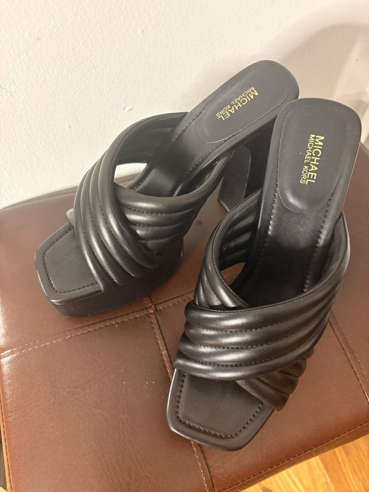 Michael Kors Michael Kors quilted, block heel, platform sandals Size US 10 / IT 40 - 6 Thumbnail