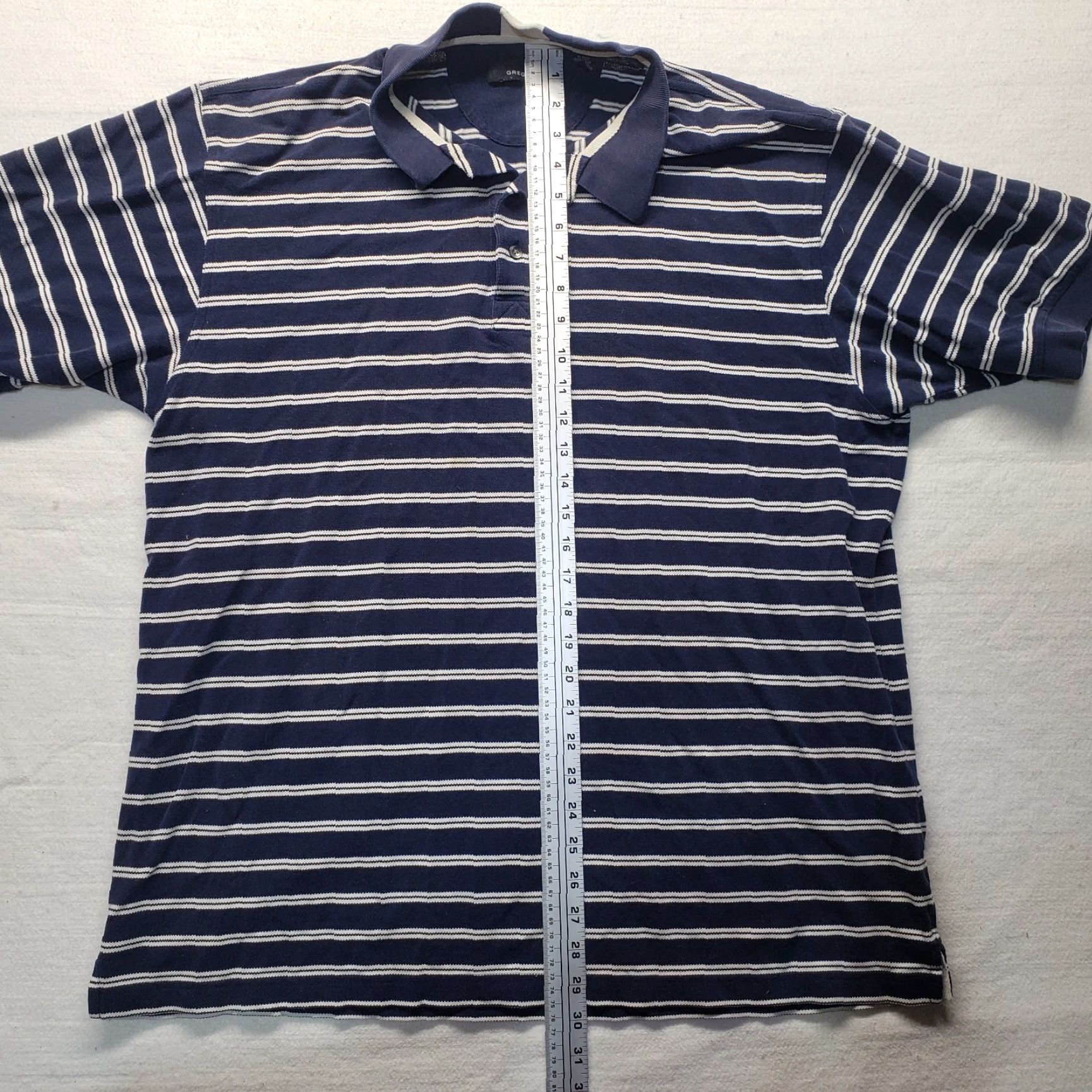 Vintage GREG NORMAN Striped Golf Polo Shirt Adult Men's XL Blue Size US XL / EU 56 / 4 - 7 Thumbnail