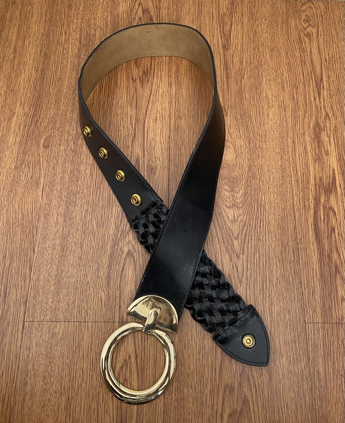 If Six Was Nine × Japanese Brand × Le Grande Bleu (L.G.B.) Braided leather gold belt Size ONE SIZE - 1 Thumbnail