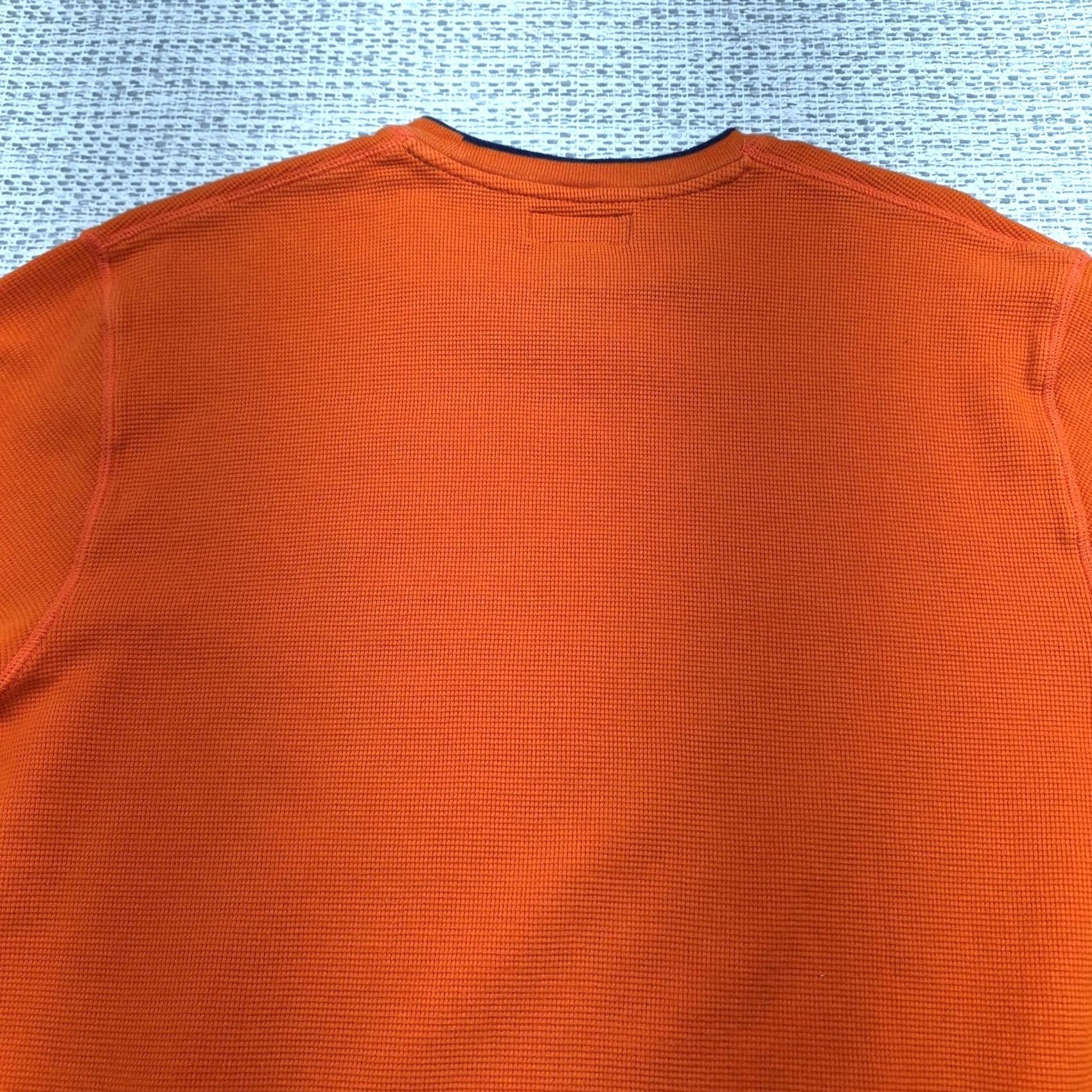Polo Ralph Lauren Polo Ralph Lauren Shirt Mens Large Orange Long Sleeve Thermal Waffle Crew Top Size US L / EU 52-54 / 3 - 7 Thumbnail