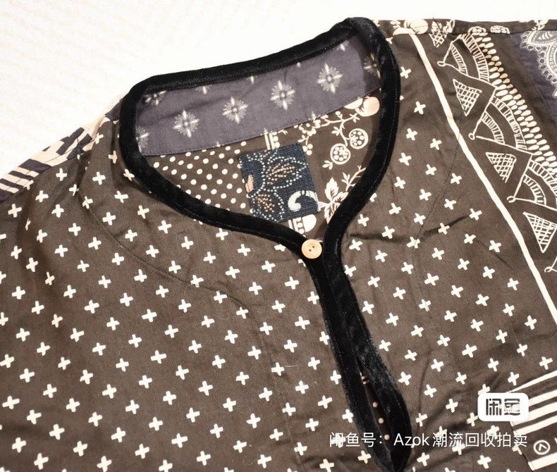 Visvim Visvim19SS ICT TUNIC P.O. Black Cashew Flower Shirt 2504-Ne Size US S / EU 44-46 / 1 - 3 Thumbnail