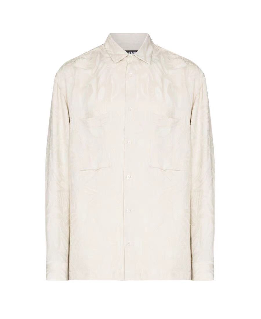 Jacquemus White Long Sleeve Button-Up Shirt Size M Size US M / EU 48-50 / 2 - 1 Thumbnail