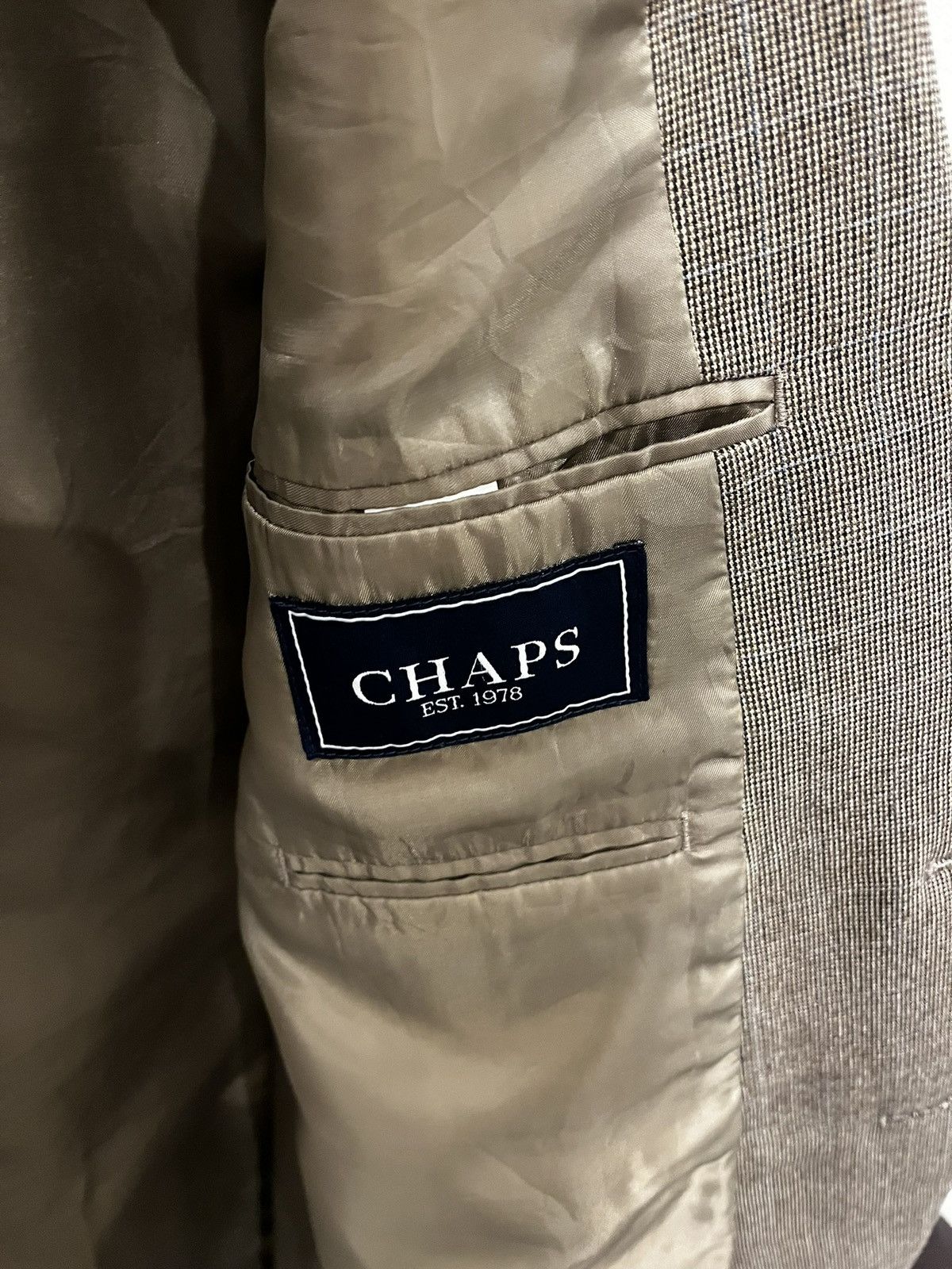 Chaps Ralph Lauren × Polo Ralph Lauren × Ralph Lauren Tan Chaps Ralph Lauren Blazer 46R Size 46R - 3 Thumbnail