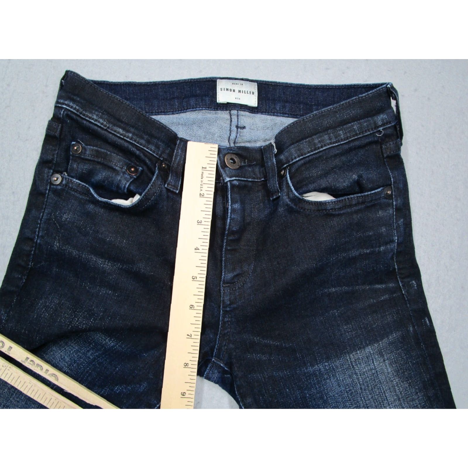 Simon Miller SIMON MILLER Jeans Womens 26 Blue Evant W002 Motorcycle Zip Ankle Denim 26x27 Denim Blue Motorcycle Evant Zip Ankle Skinny Jeans Women 26 Size 26" / US 2 / IT 38 - 7 Thumbnail