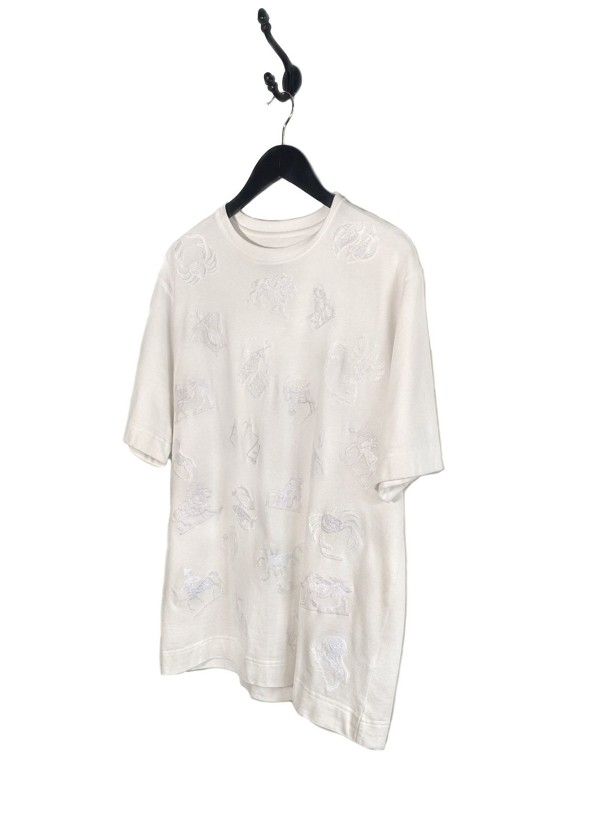 Fendi Fendi White Zodiac Signs Astrology Embroideries T-shirt Size US M / EU 48-50 / 2 - 2 Thumbnail
