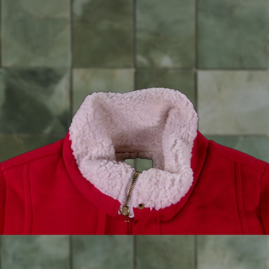 Basic Editions VINTAGE Basic Editions Jacket Women Large Red Sherpa Lined Mock Neck Outdoor New Classic Size S / US 4 / IT 40 - 1 Thumbnail