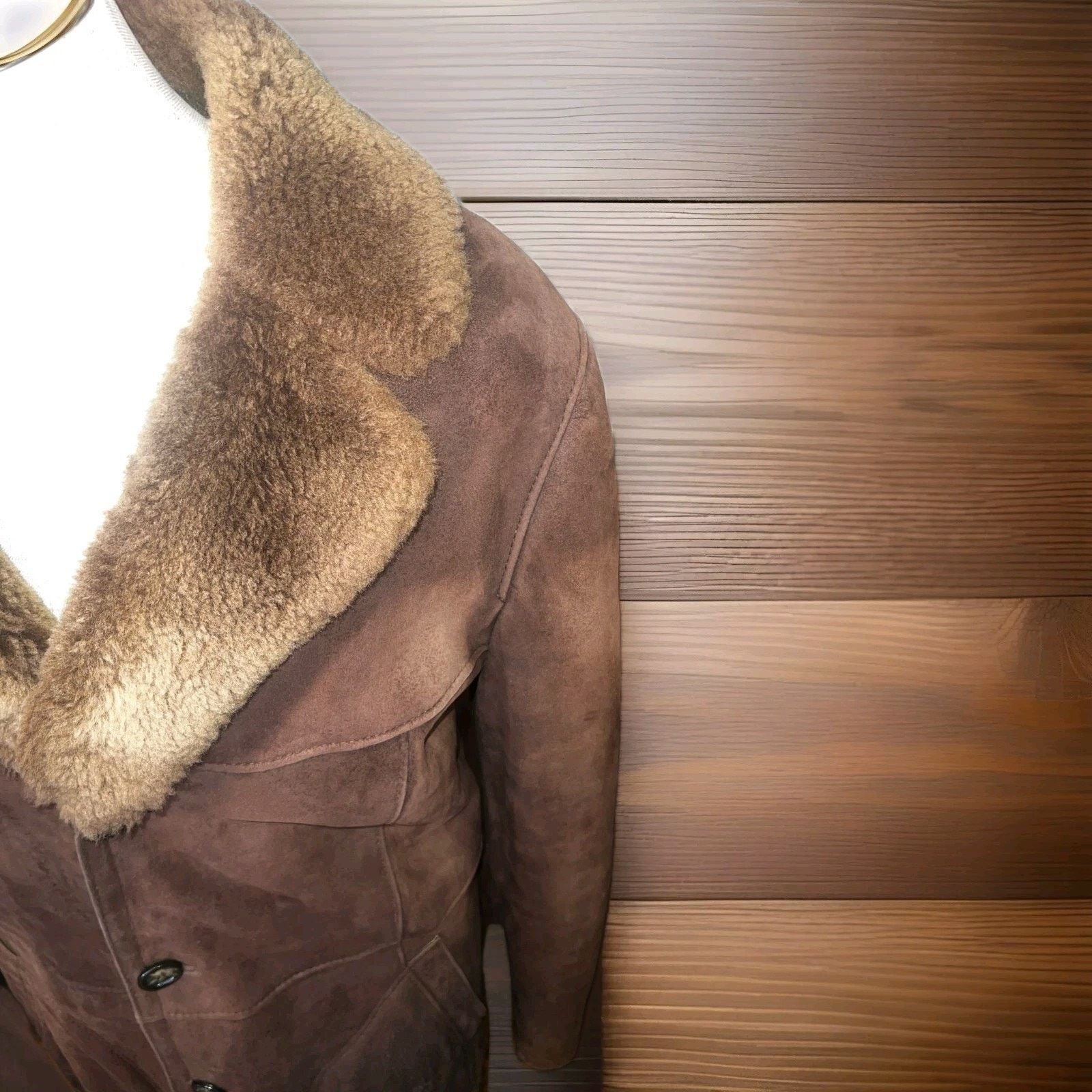 Other Filip Leather Mens Brown Shearling coat Size 56 Size US XL / EU 56 / 4 - 2 Thumbnail