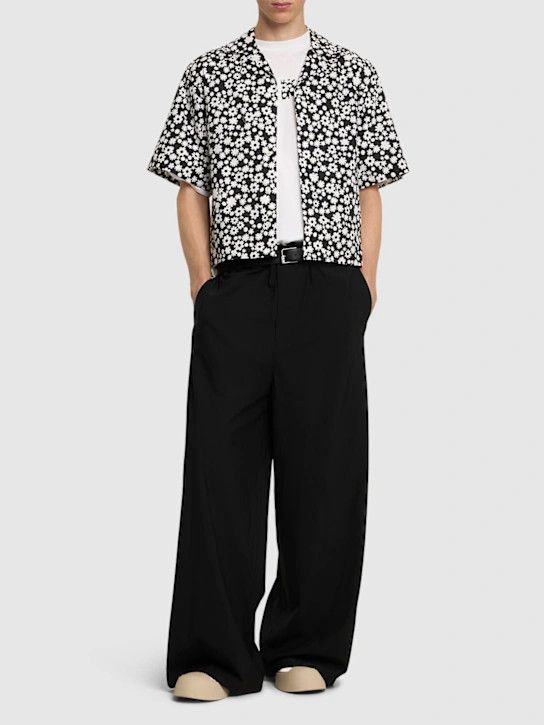 Marni o1lsvrm0425 Fields Cuban Collar Bowling Shirt in Black/White Size US M / EU 48-50 / 2 - 3 Thumbnail