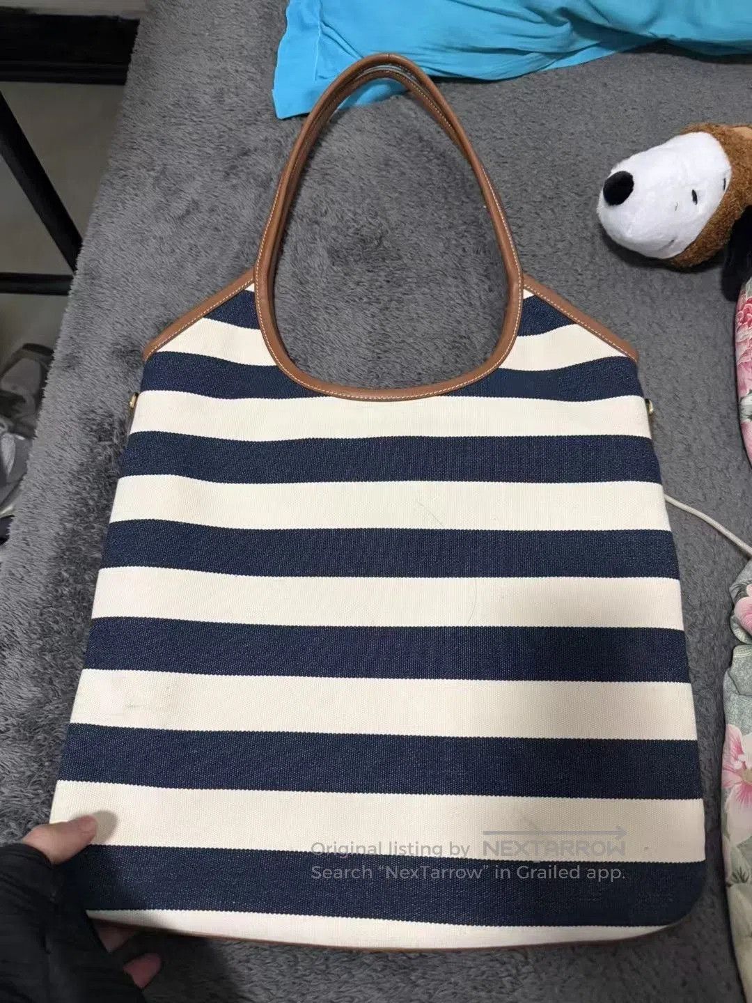 Miu Miu MIU MIU Ivy Stripe Canvas Tote Bag. Size ONE SIZE - 2 Thumbnail