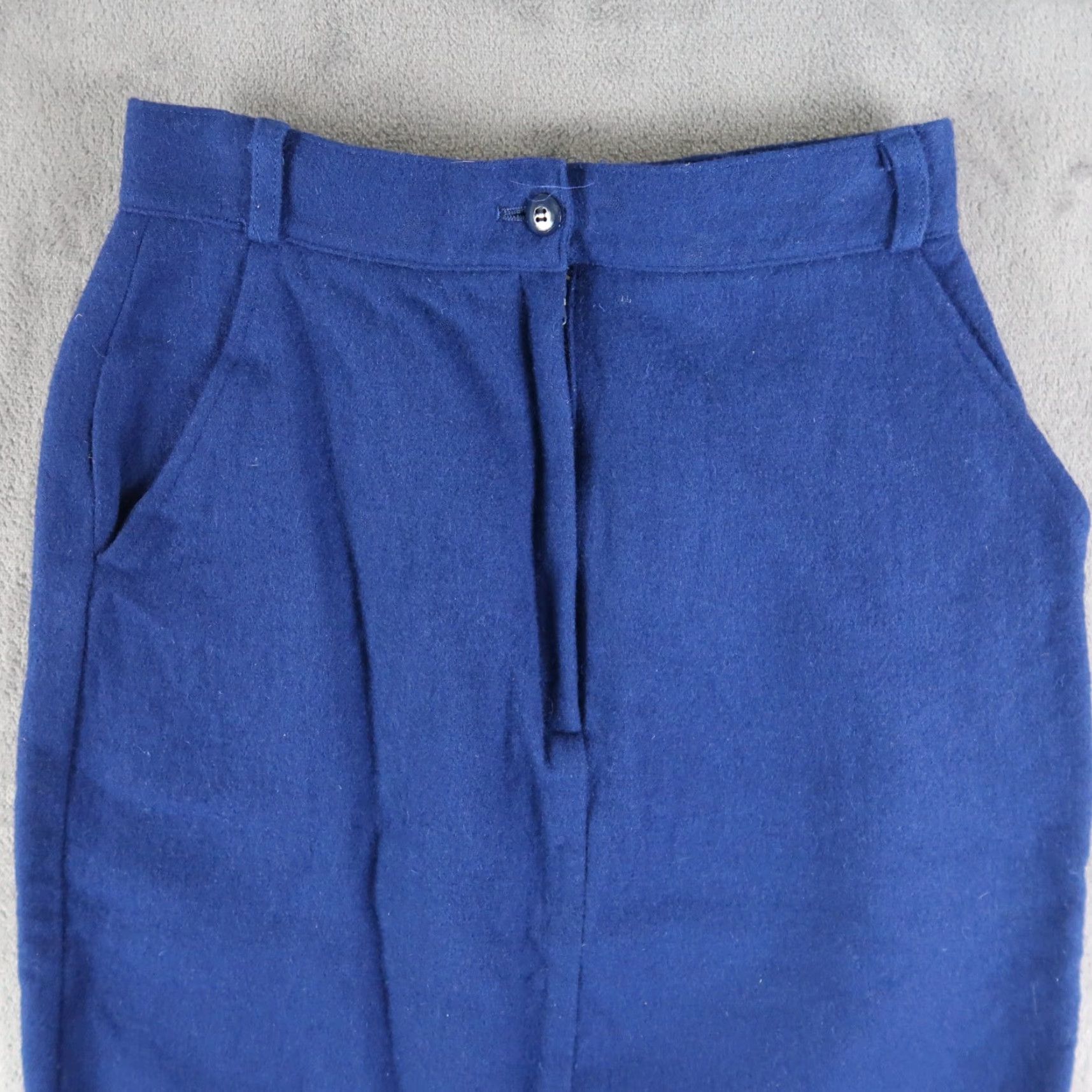 Kenzo VINTAGE 80s Kenzo Skirt Wool Mini Size 4 Blue Japan Made Size 27" / US 4 / IT 40 - 3 Thumbnail