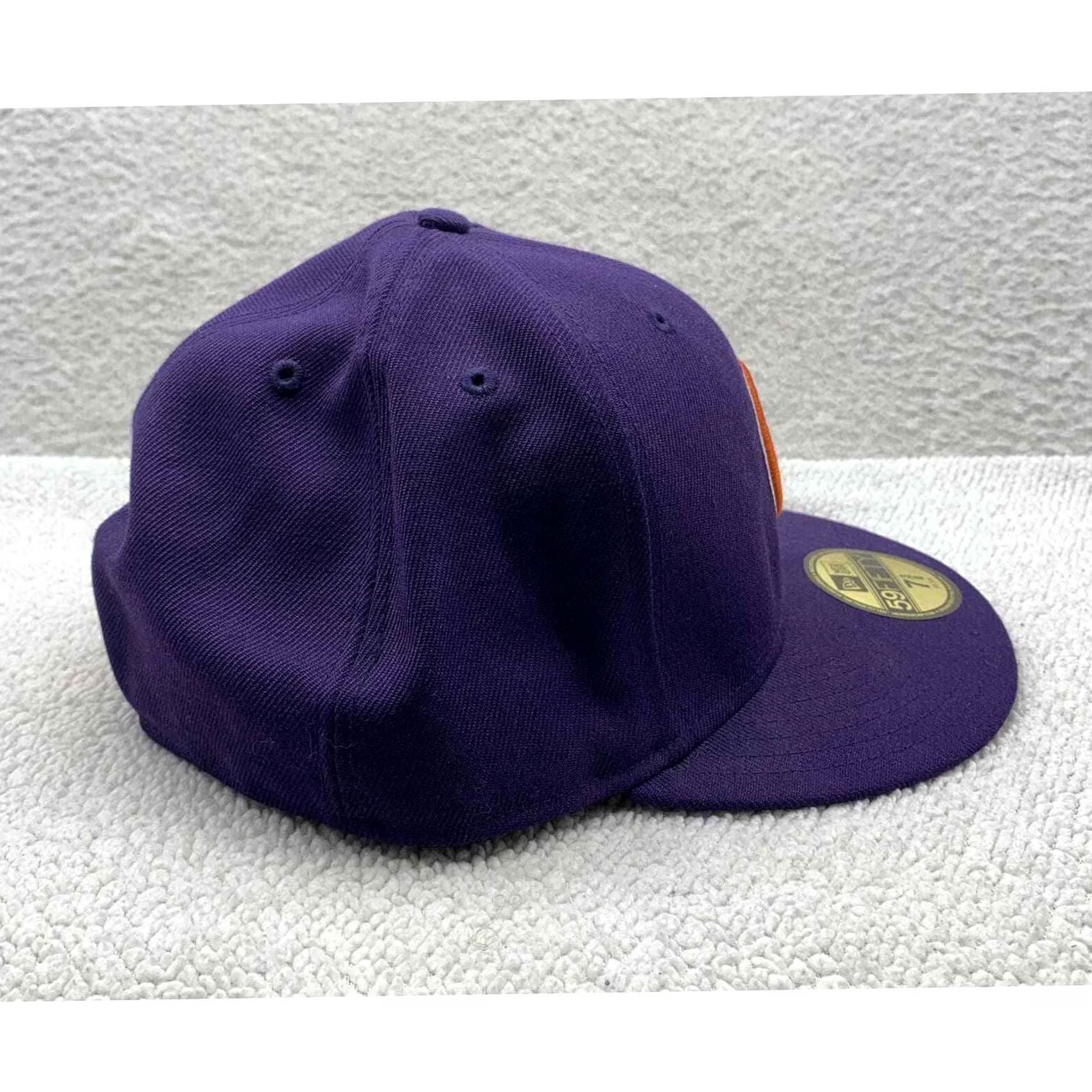 New Era Clemson Tigers New Era Wool Hat Mens 7 3/8 NCAA Sports Paw Print 59Fifty Purple Casual Size ONE SIZE - 4 Thumbnail
