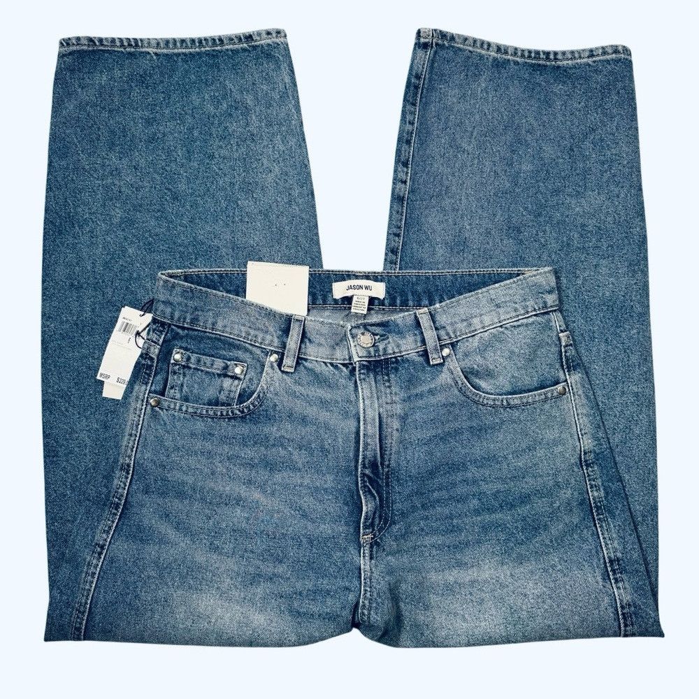 Jason Wu NWT New $229 Jason Wu High Waist Ankle Relaxed Barrel Jeans Size 28" / US 6 / IT 42 - 4 Thumbnail