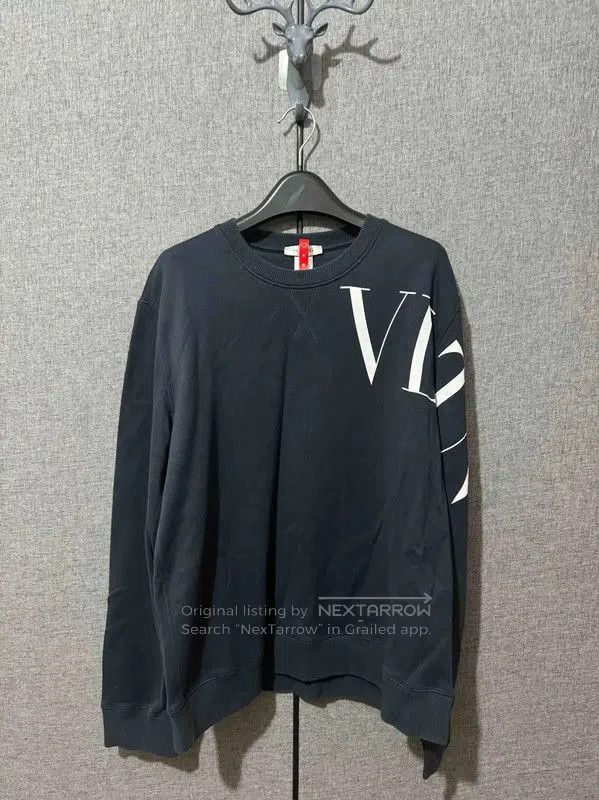 Valentino Valentino Blue Cotton Logo Sweatshirt for Men . Size US M / EU 48-50 / 2 - 1 Thumbnail