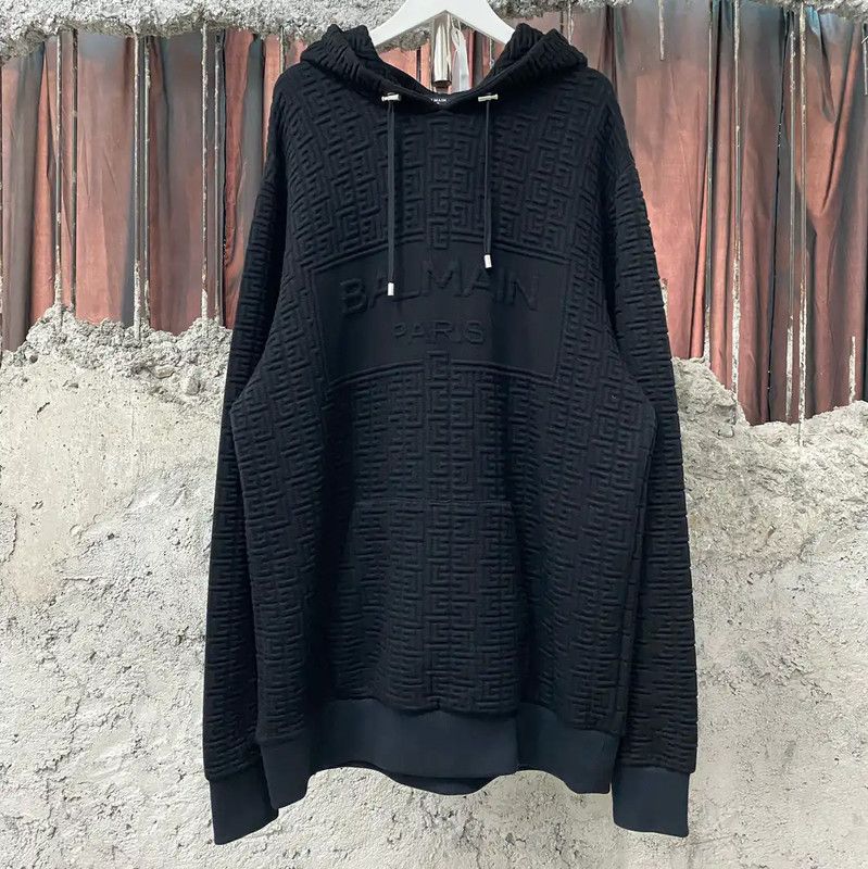 Balmain Balmain Black Long Sleeve Hoodie for Men 0089 Size US S / EU 44-46 / 1 - 1 Thumbnail