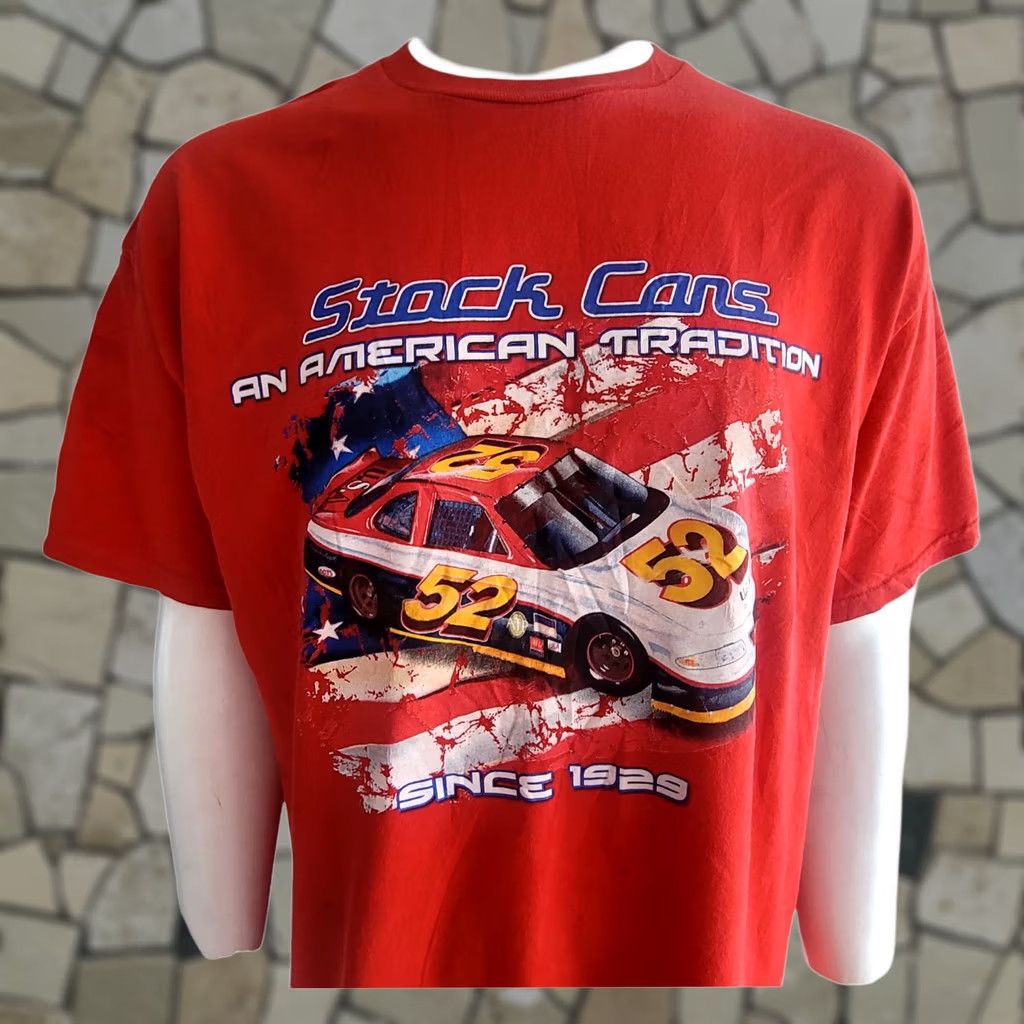 Vintage VINTAGE NASCAR Stock Cars Racing T-Shirt - Red - 2XL - 100% Cotton - Made in USA Size US XXL / EU 58 / 5 - 1 Thumbnail