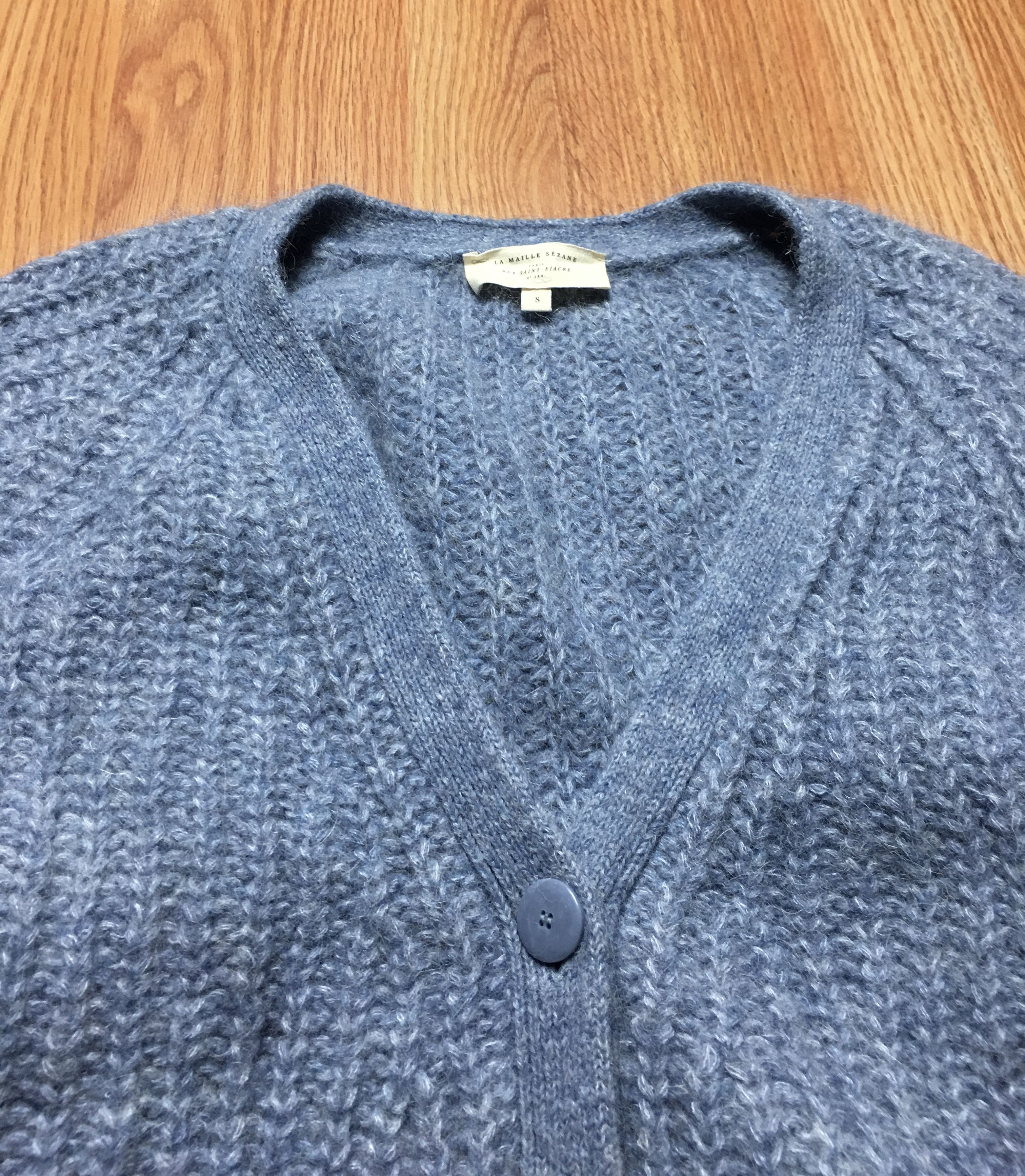 Sezane SEZANE Basile Alpaca Wool Cardigan Blue Size S Size S / US 4 / IT 40 - 7 Thumbnail