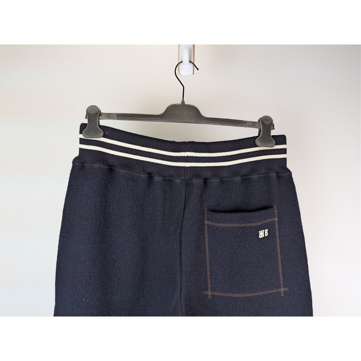o1rshd1 Boiled Wool Jersey Shorts in Navy