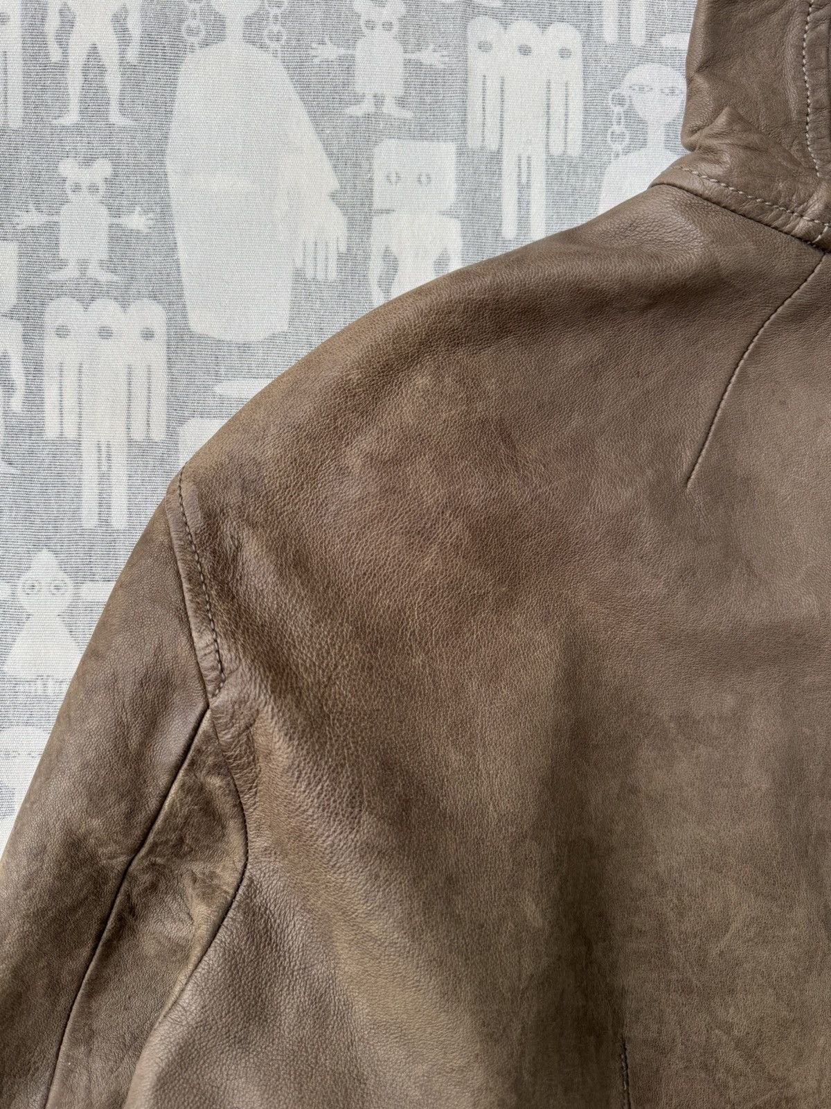 Rick Owens Rick Owens AW07 Hammered Lamb Hooded Leather Jacket Size US L / EU 52-54 / 3 - 10 Thumbnail