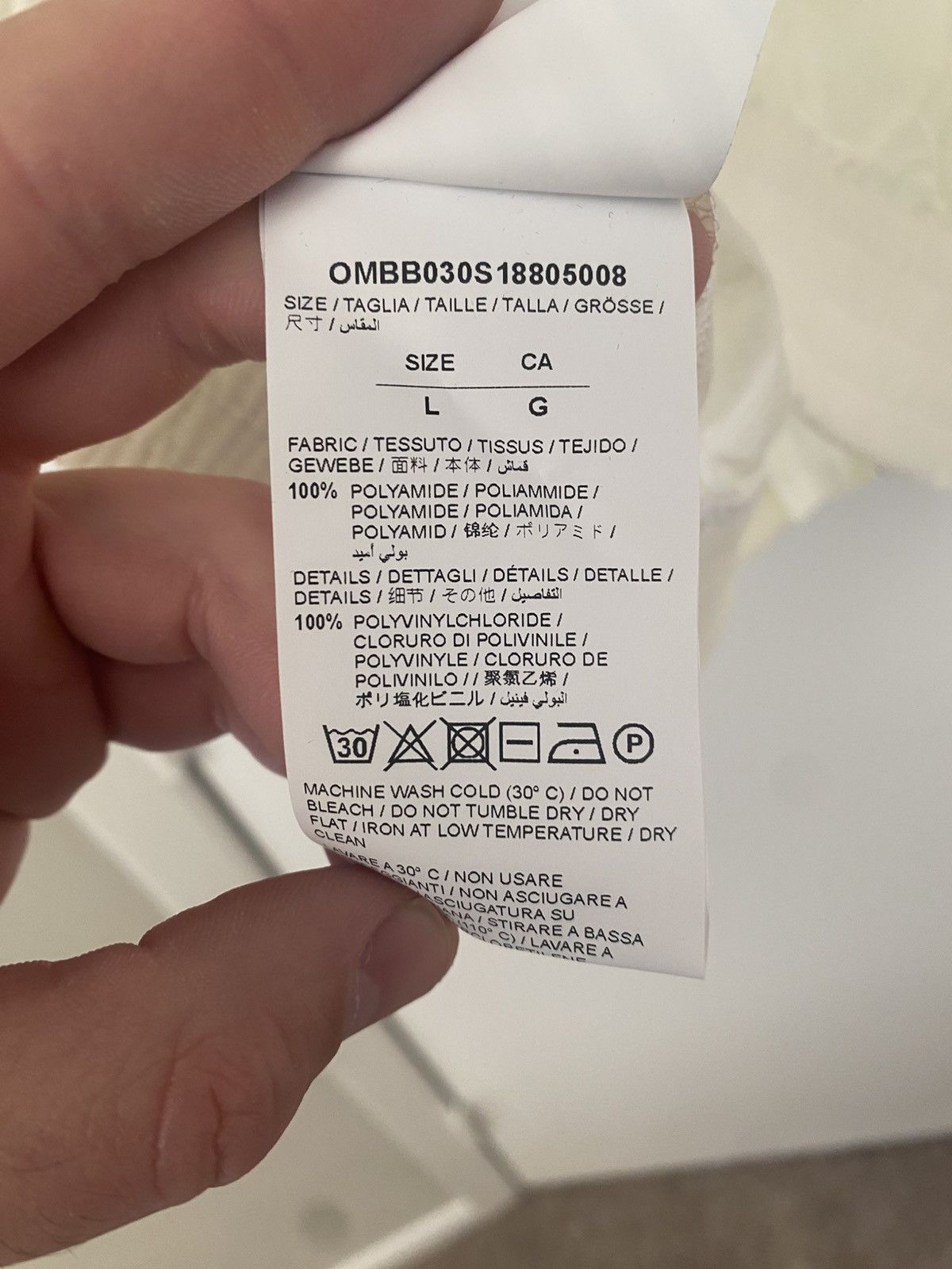 Off-White OFF-WHITE translucent windbreaker (large) Size US L / EU 52-54 / 3 - 6 Thumbnail