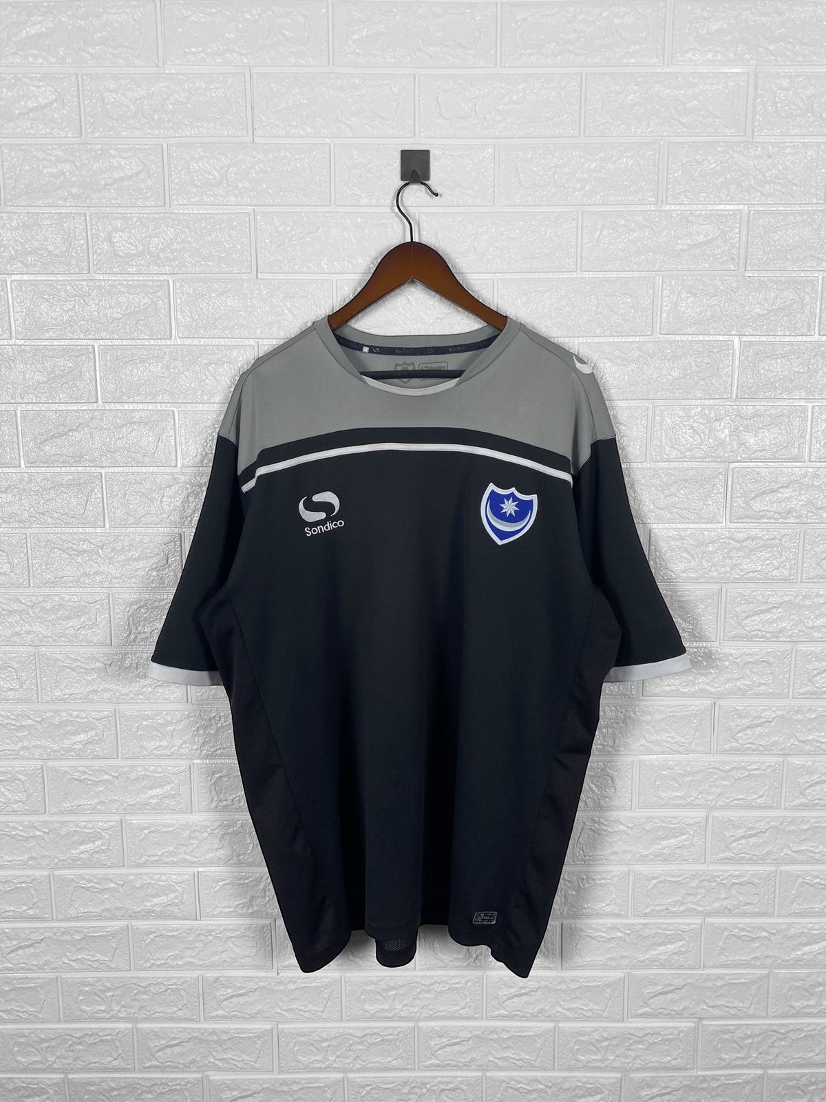 Pre-owned Jersey X Soccer Jersey Sondico 2015 2016 Portsmouth Football Soccer Jersey In Black/grey