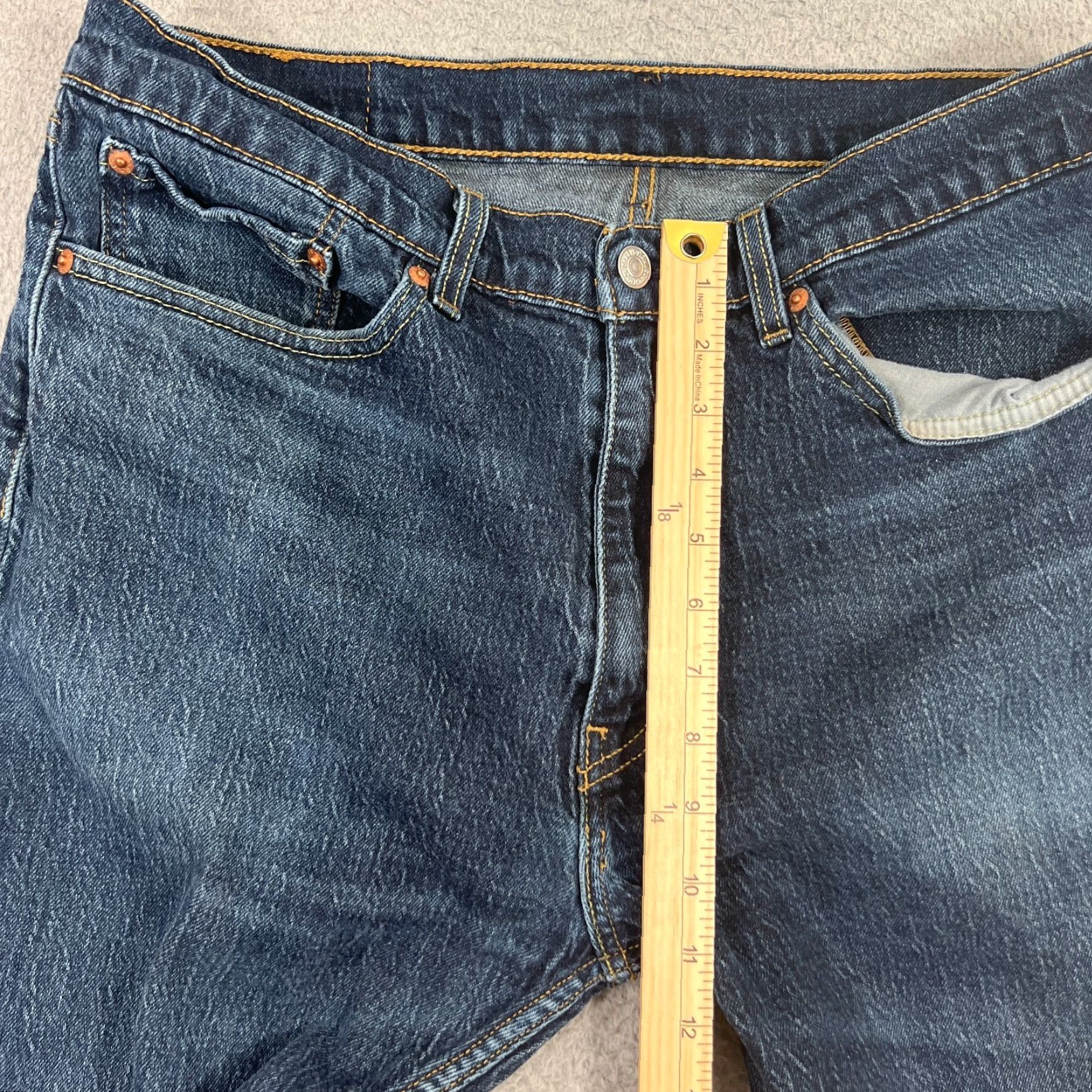 Levi's VINTAGE Levi's Bermuda Shorts 9" Distressed Denim Men 36 Dark Blue Casual Beach 90s Mens Size US 36 / EU 52 - 3 Thumbnail