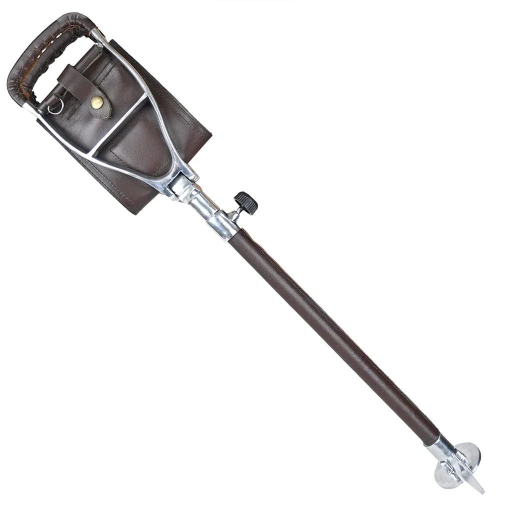 Leather × Other Leather Walking Stick Folding Seat Venator Coffee Brown Size 40 - 7 Thumbnail