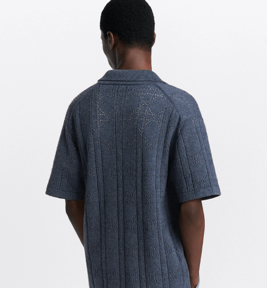 Dior o1w1db10525 493M53 Cannage Short-Sleeved Shirt in Blue Size US M / EU 48-50 / 2 - 5 Thumbnail