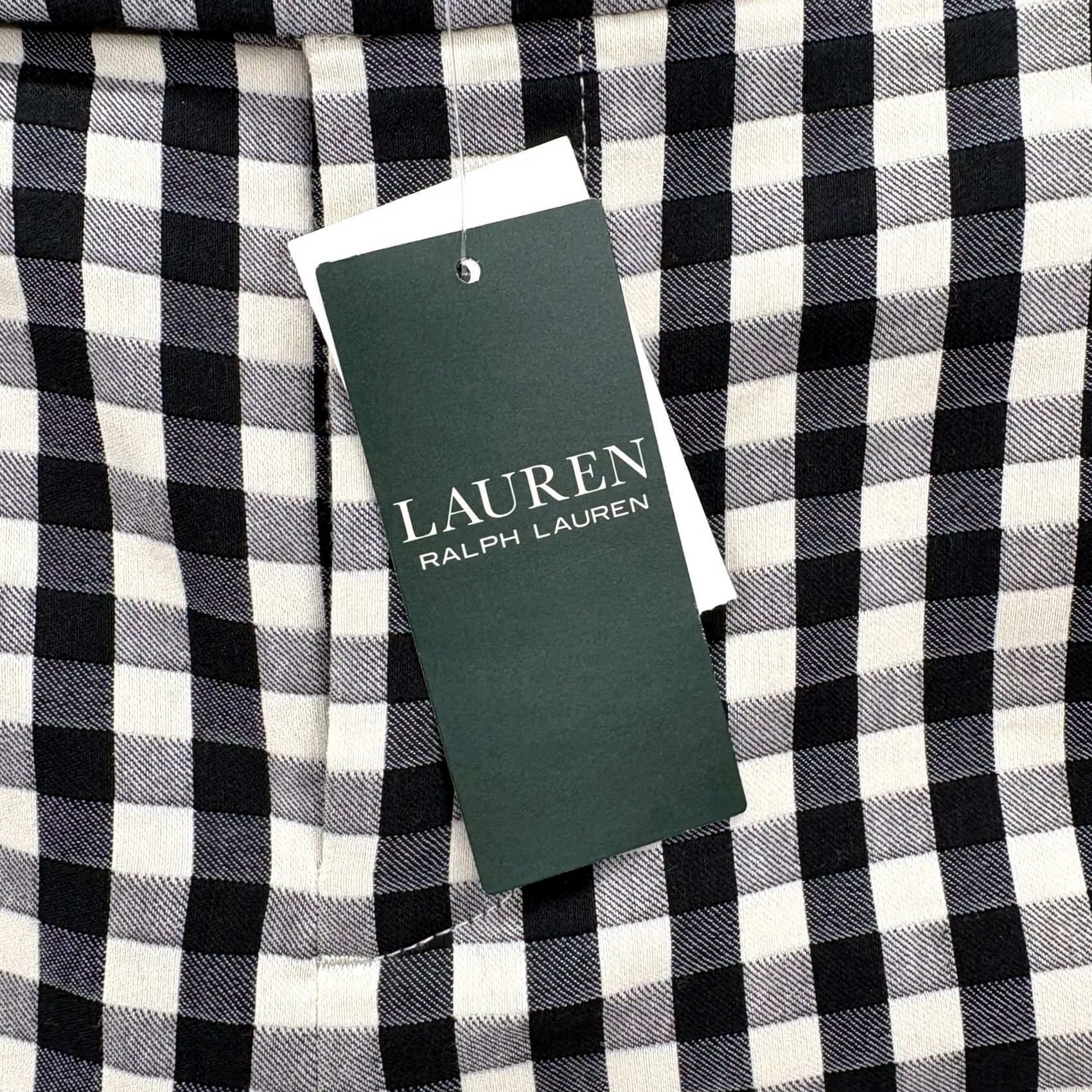 Ralph Lauren Lauren Ralph Lauren Dress Pants Womens 4 Black Gingham Check Slim Stretch Twill Pants Women Blocked by Business Casual Workwear Womens Size 27" / US 4 / IT 40 - 3 Thumbnail