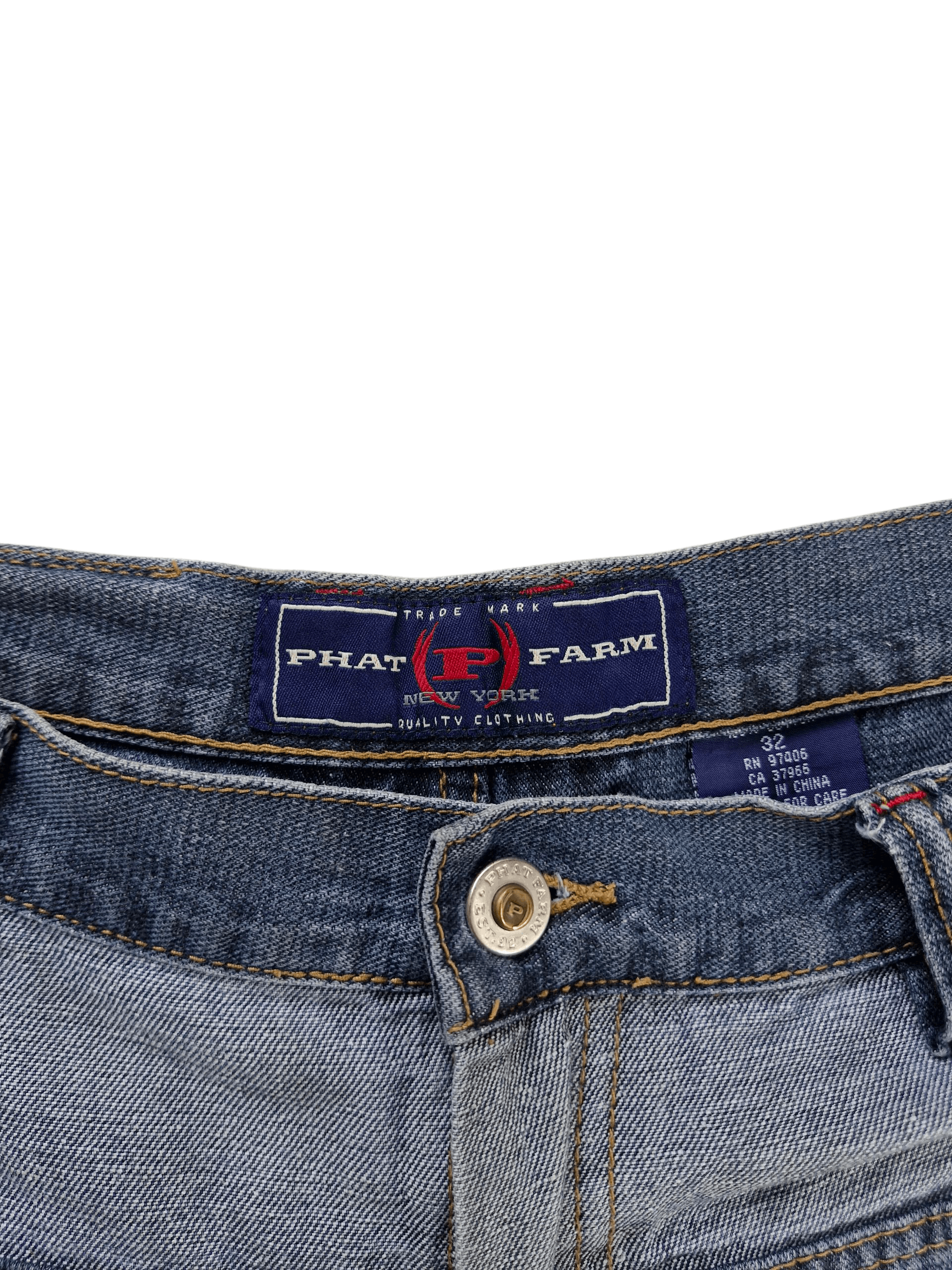 Phat Farm Phat Farm Jean Shorts 32 Hip Hop Baggy Denim 90s Y2K. Size US 32 / EU 48 - 3 Thumbnail