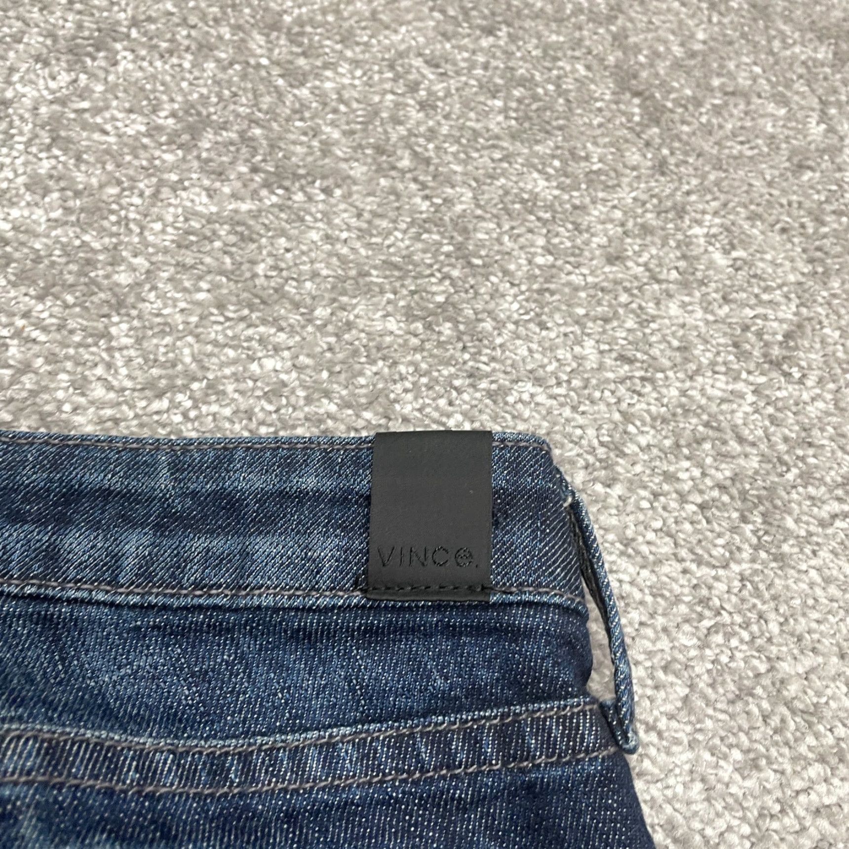 Vince Vince Skinny Jeans Womens 27 Blue Dark Wash Mid Rise Cotton Blend Stretch Size 27" / US 4 / IT 40 - 5 Thumbnail