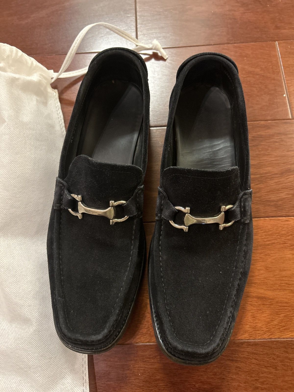 Salvatore Ferragamo Black Suede Salvatore Ferragamo Size US 9 / EU 42 - 1 Thumbnail