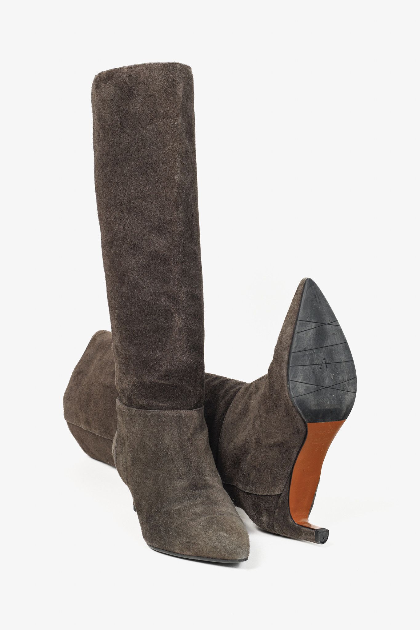 Aquatalia Aquatalia Macey Pointed-Toe Weatherproof Suede Boots Size US 8 / IT 38 - 4 Thumbnail