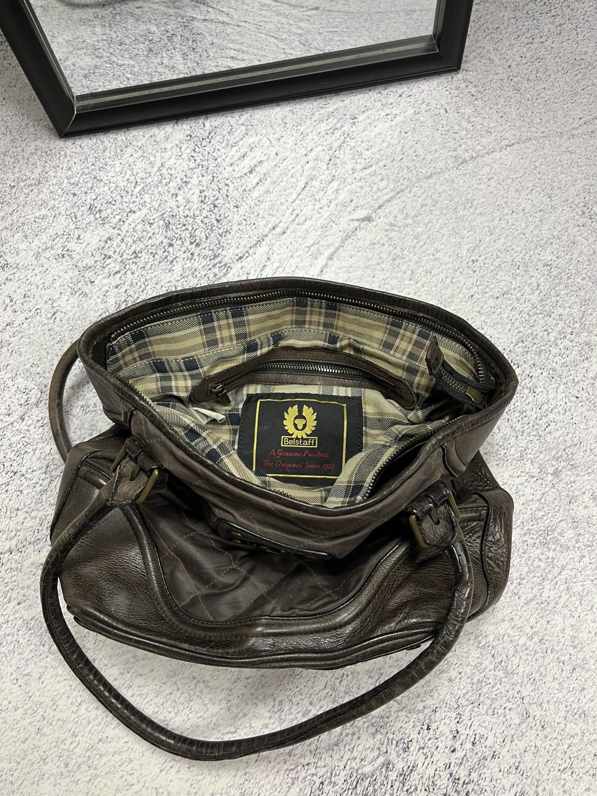 Belstaff × Vintage Vintage Belstaff Audrey Shoulder Bag Waxed Leather 90’s Size ONE SIZE - 14 Thumbnail