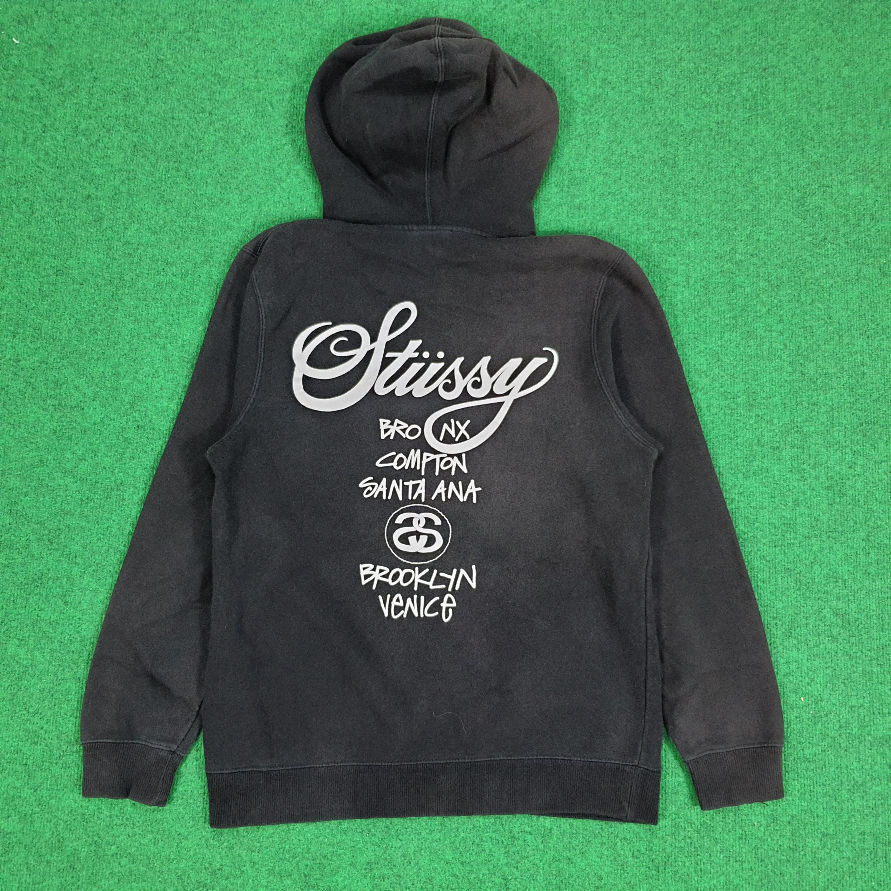 Stussy × Vintage Vintage Stussy Brooklyn Venice World Tour Hoodie Size US S / EU 44-46 / 1 - 1 Thumbnail